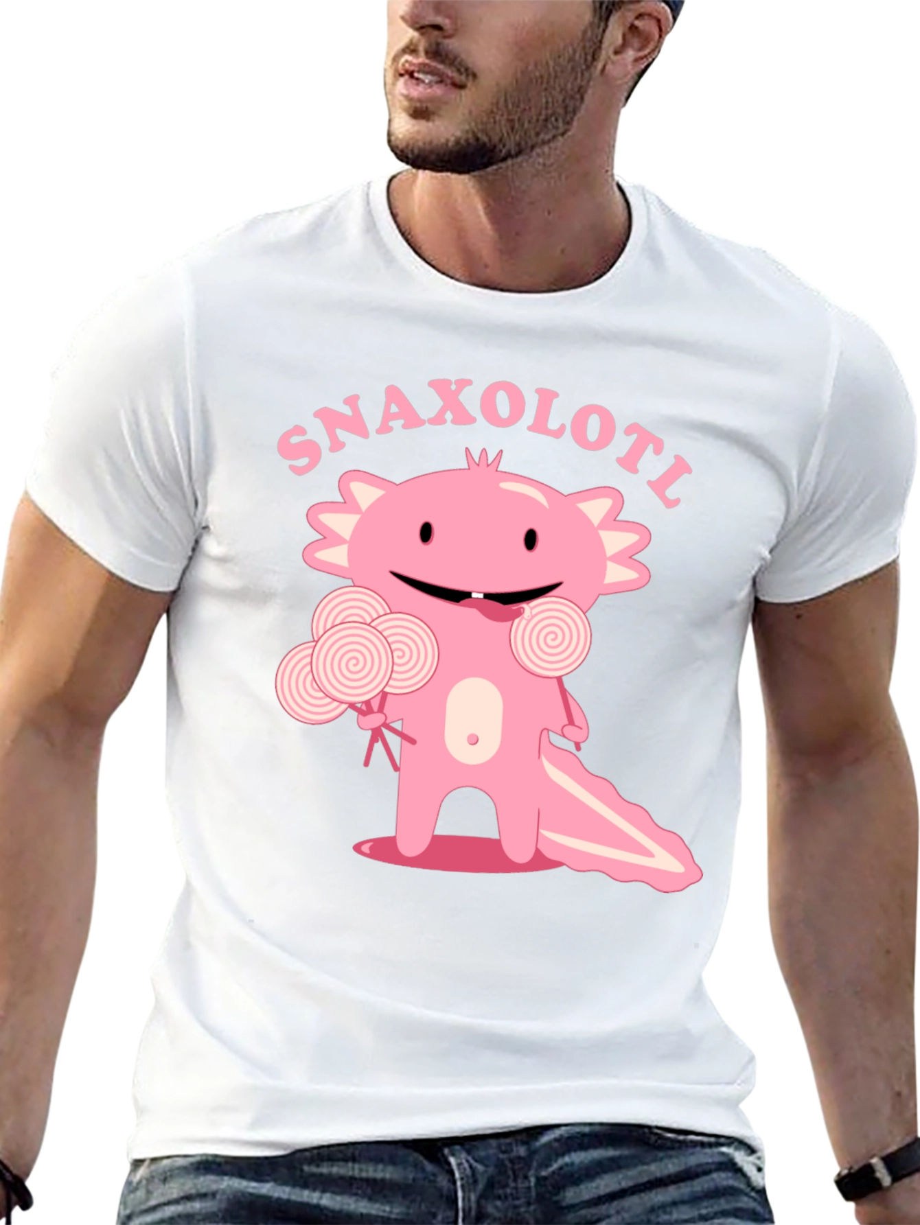 Snaxolotl T-Shirt - Cute Axolotl Candy Design - 13