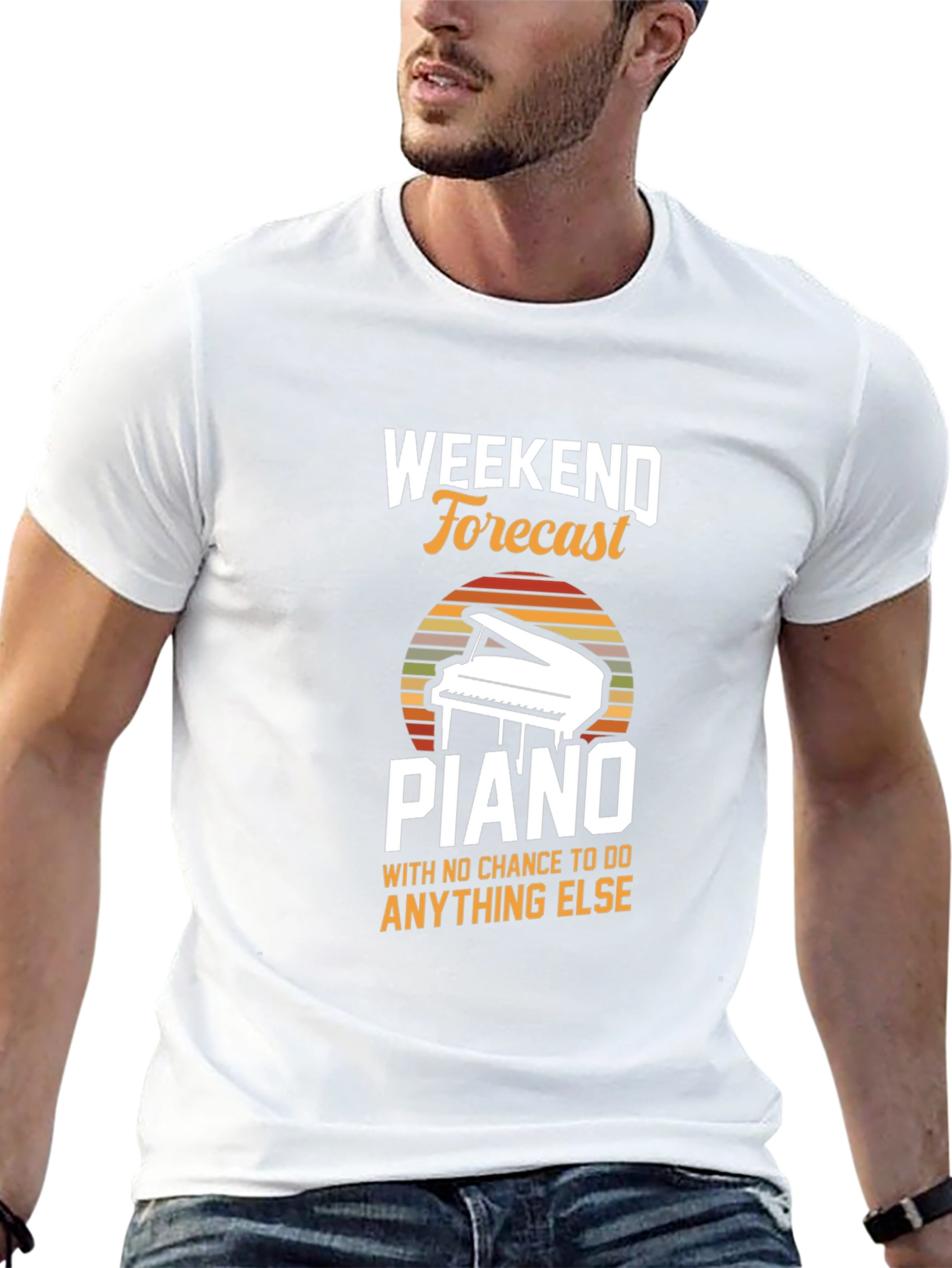 Black Weekend Forecast Piano T-Shirt view 13
