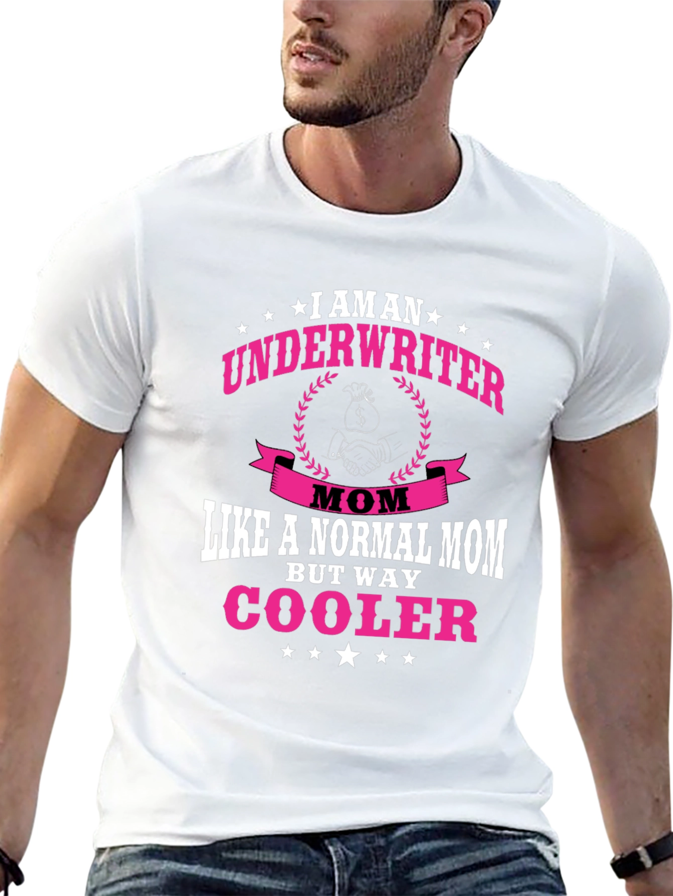 Black Underwriter Mom T-Shirt - Way Cooler Than Normal! view 13