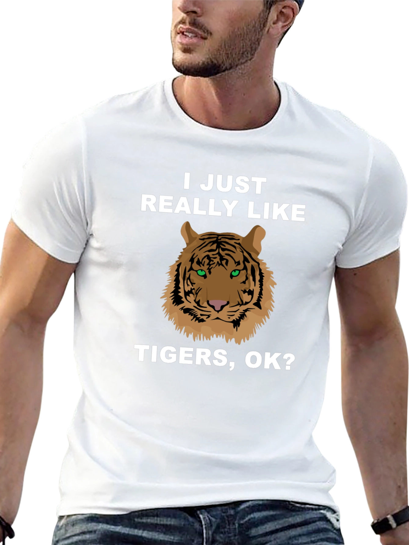 Black Tiger Graphic T-Shirt - I Just Really Like Tigers, OK? view 13