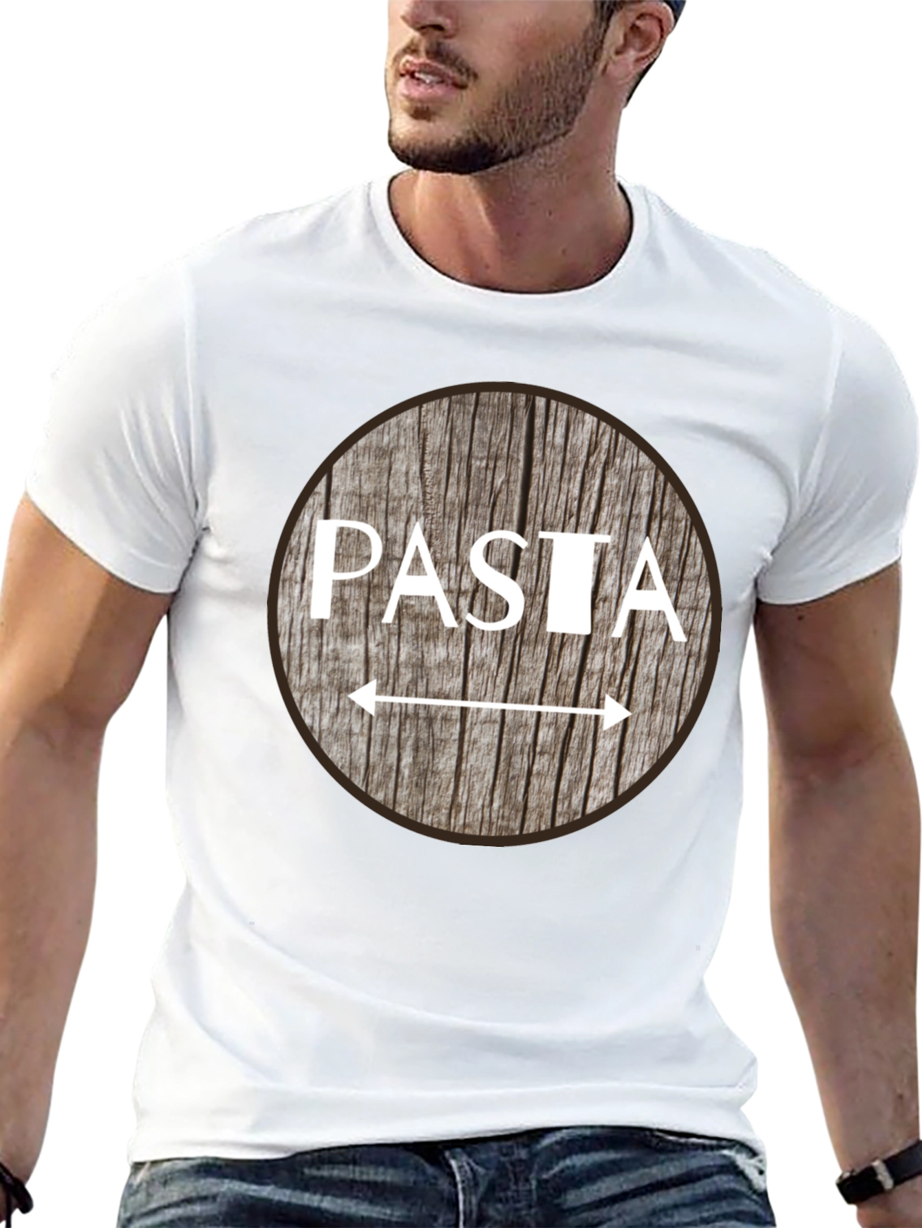 Black Pasta Arrow T-Shirt - Funny Foodie Tee view 13