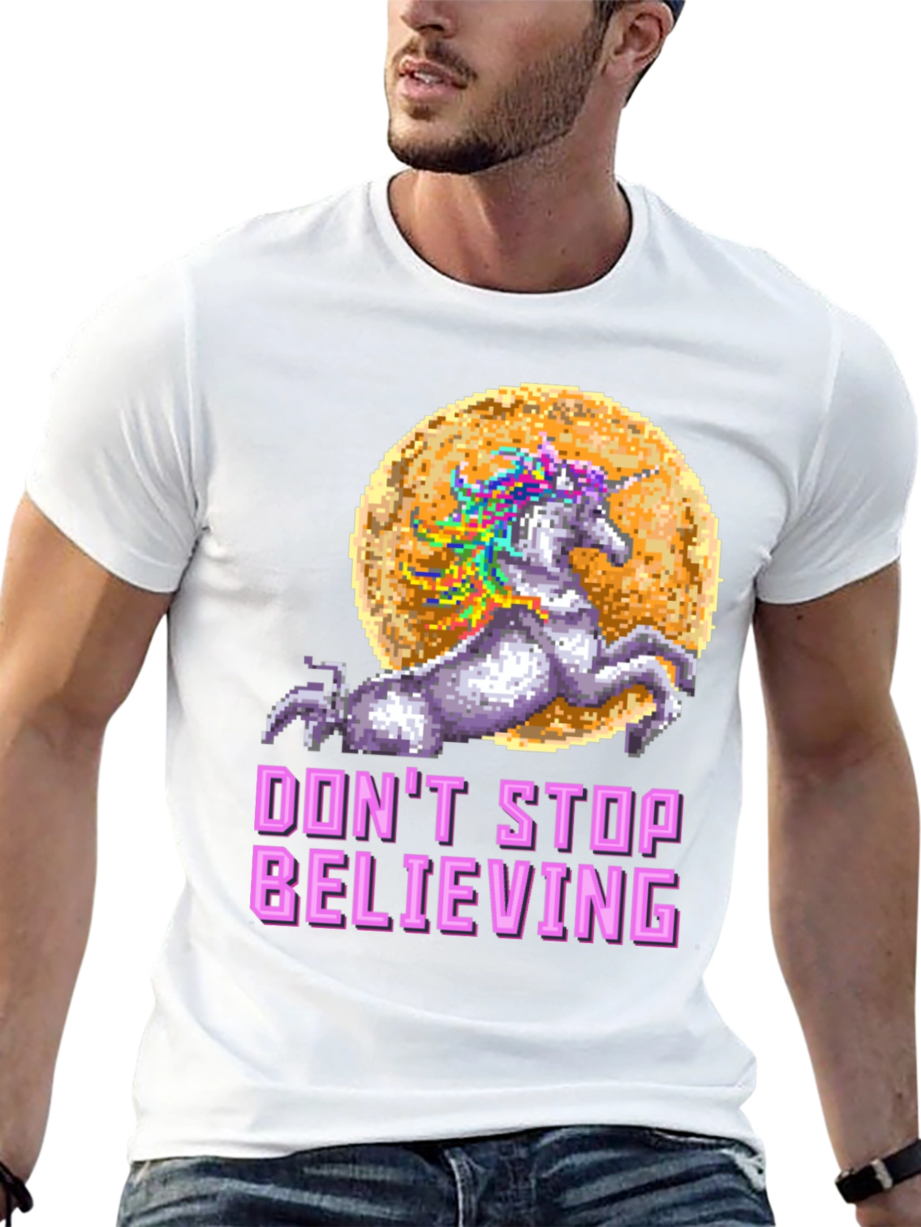 Black Don't Stop Believing Unicorn T-Shirt view 13