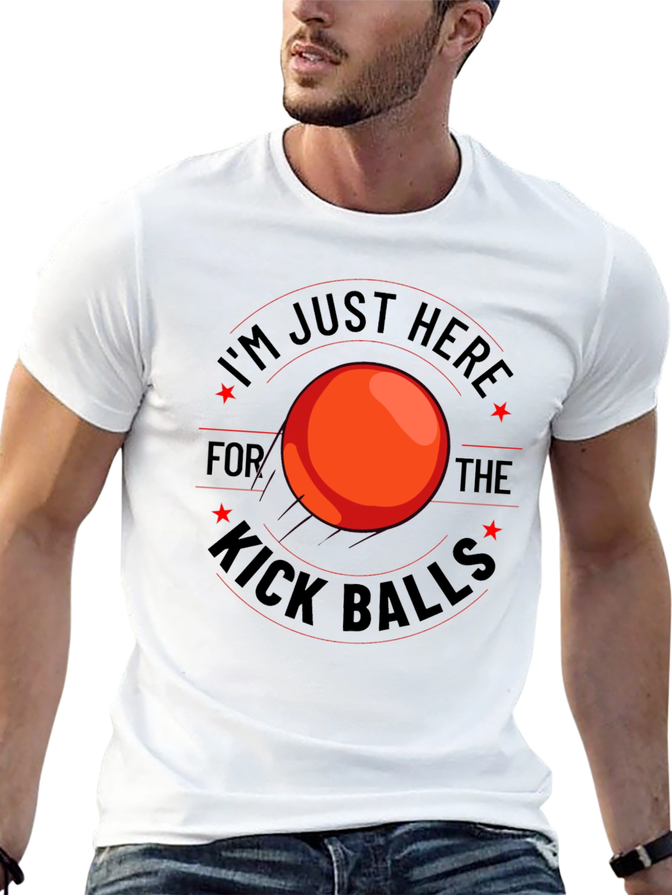 Kickball T-Shirt - I'm Just Here For The Kick Balls - 13