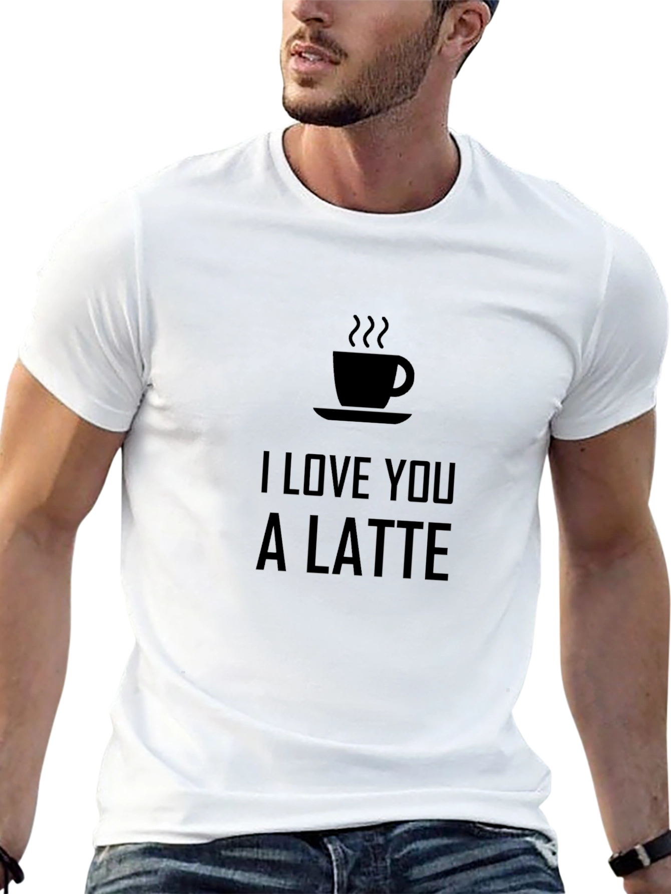 Black I Love You a Latte Black Graphic Tee view 13