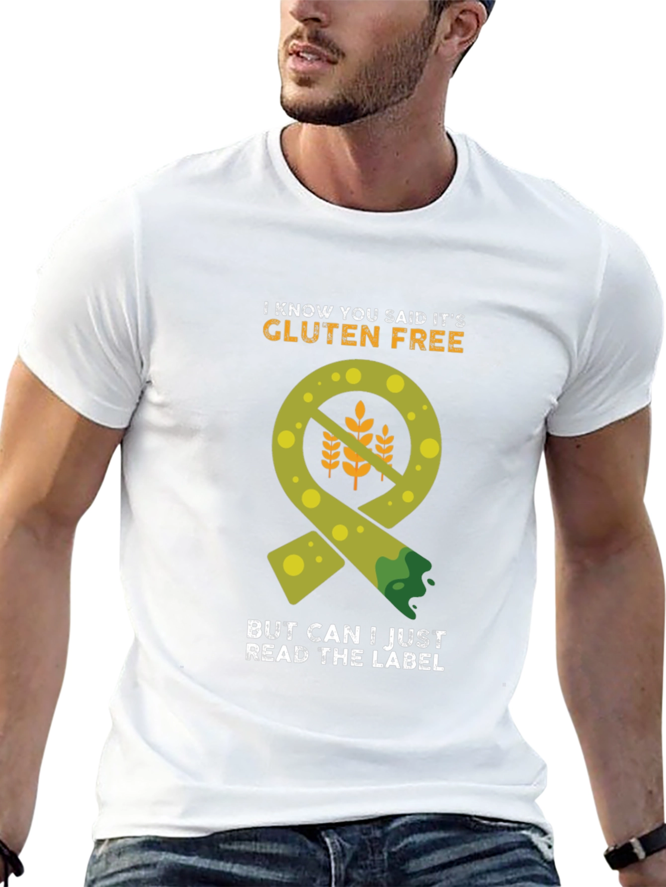Gluten-Free Label Humor T-Shirt - 13