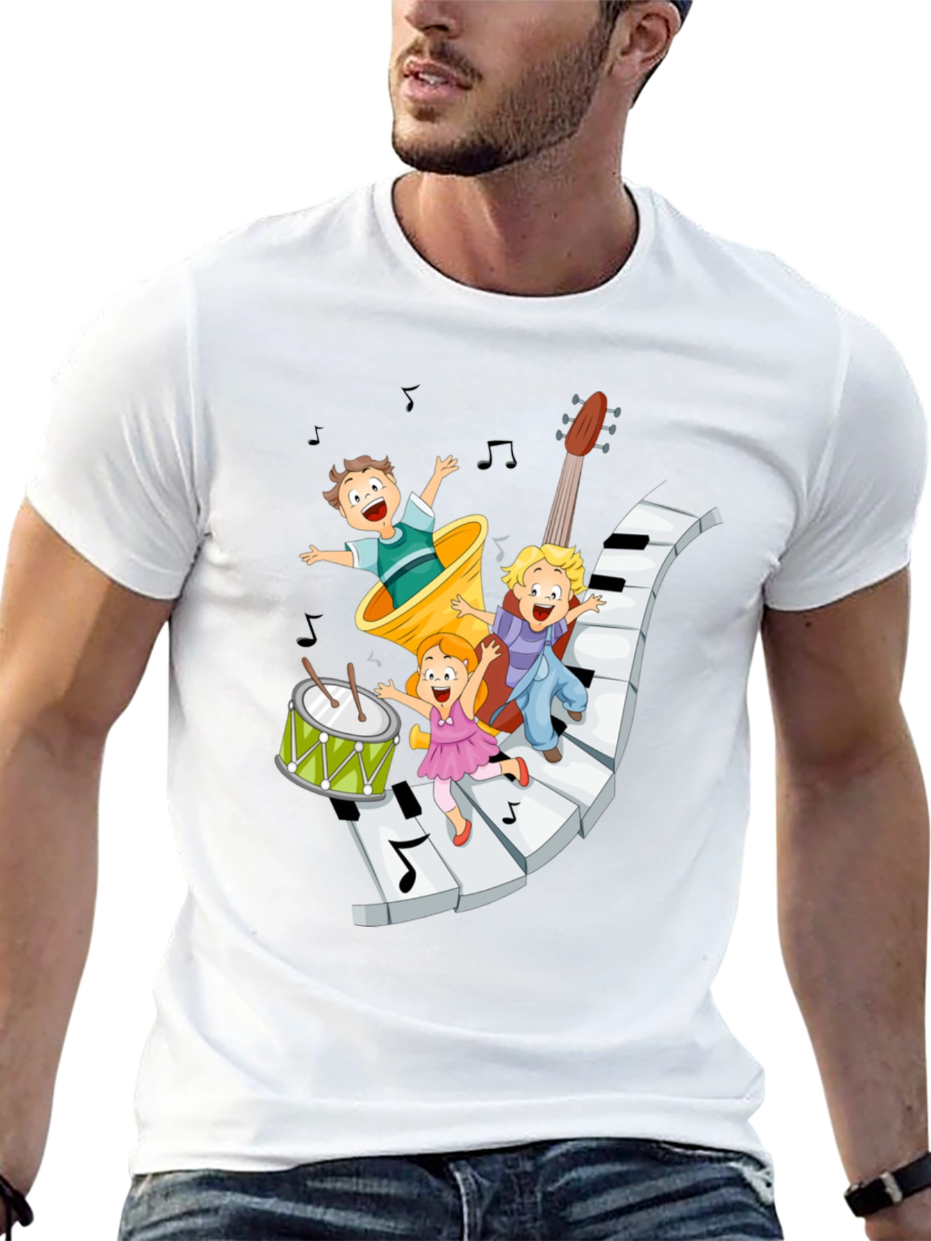 Black Musical Kids Graphic T-Shirt view 13