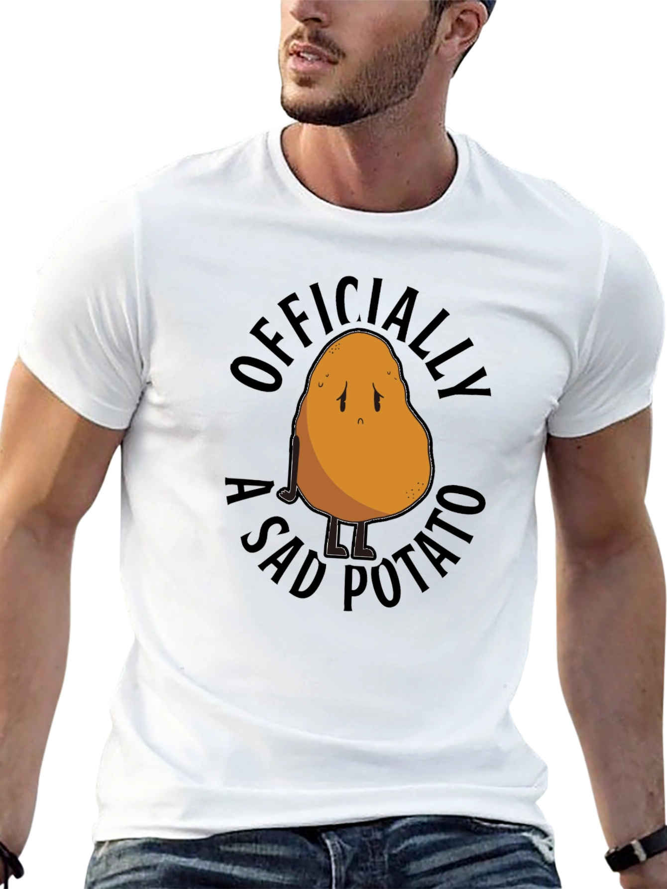 Black Officially A Sad Potato T-Shirt view 13