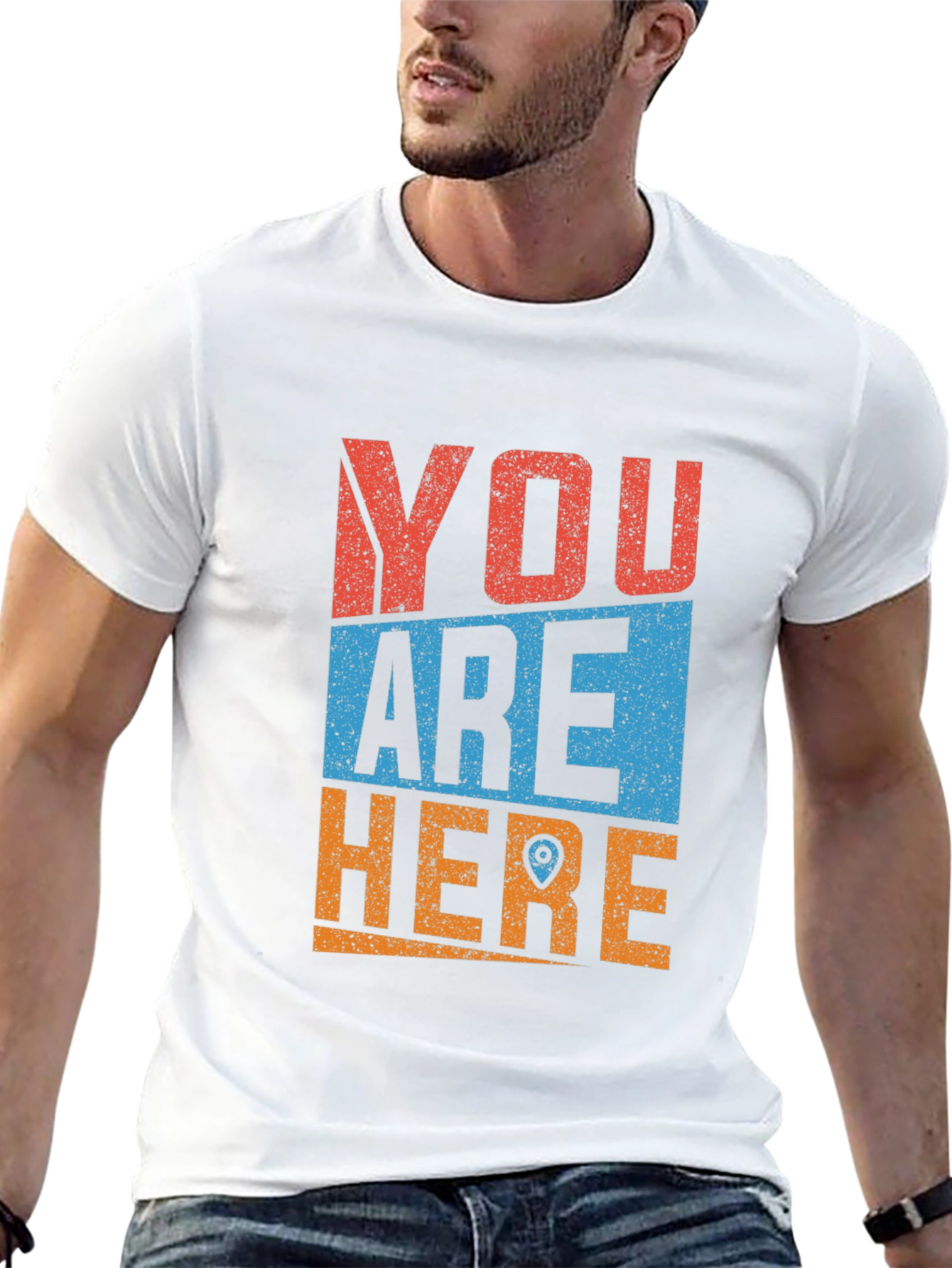 Black You Are Here Graphic T-Shirt view 13