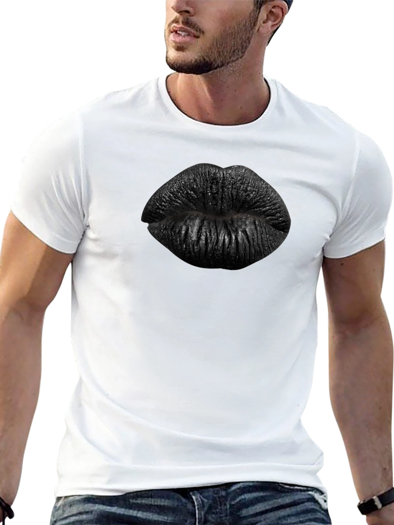 Black Black Lips Graphic Tee - Edgy Fashion Statement view 13