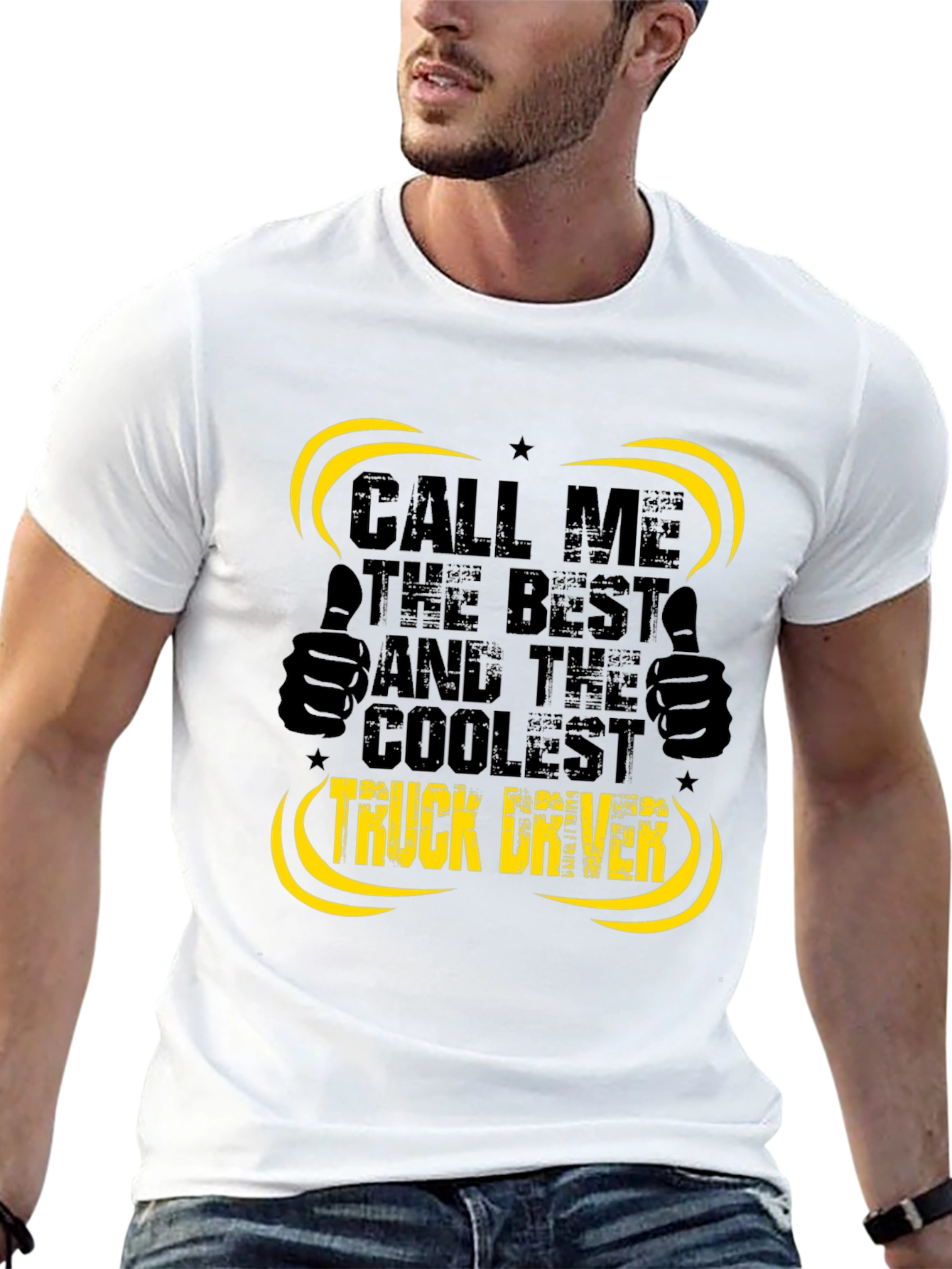 Black Coolest Truck Driver Black T-Shirt view 13
