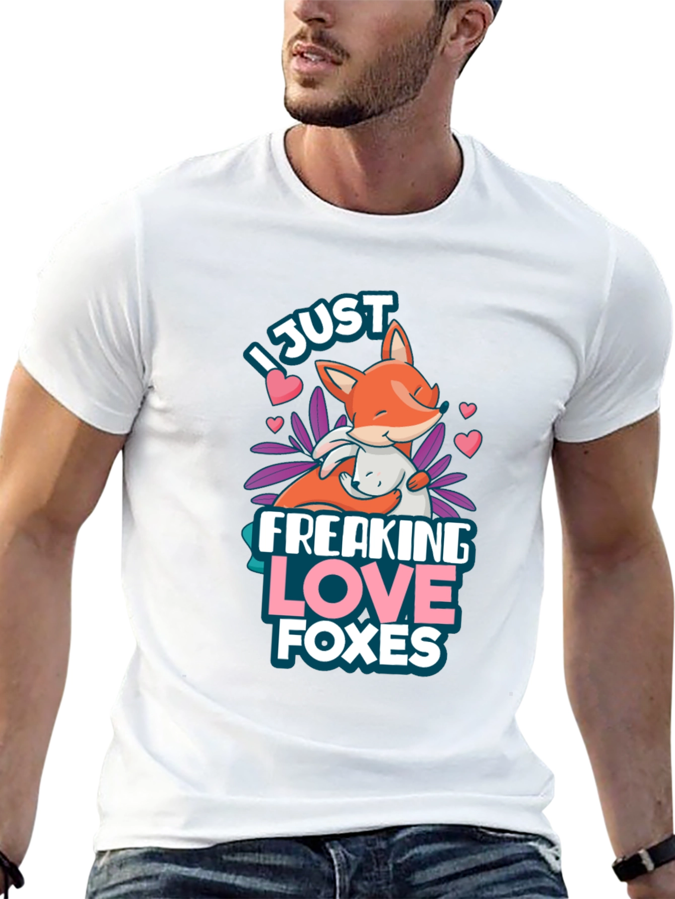Black I Just Freaking Love Foxes T-Shirt view 13