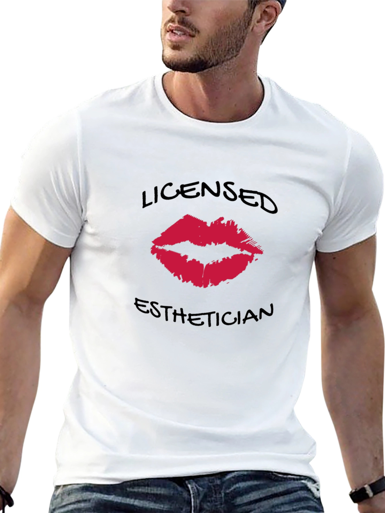 Black Licensed Esthetician Kiss T-Shirt view 13