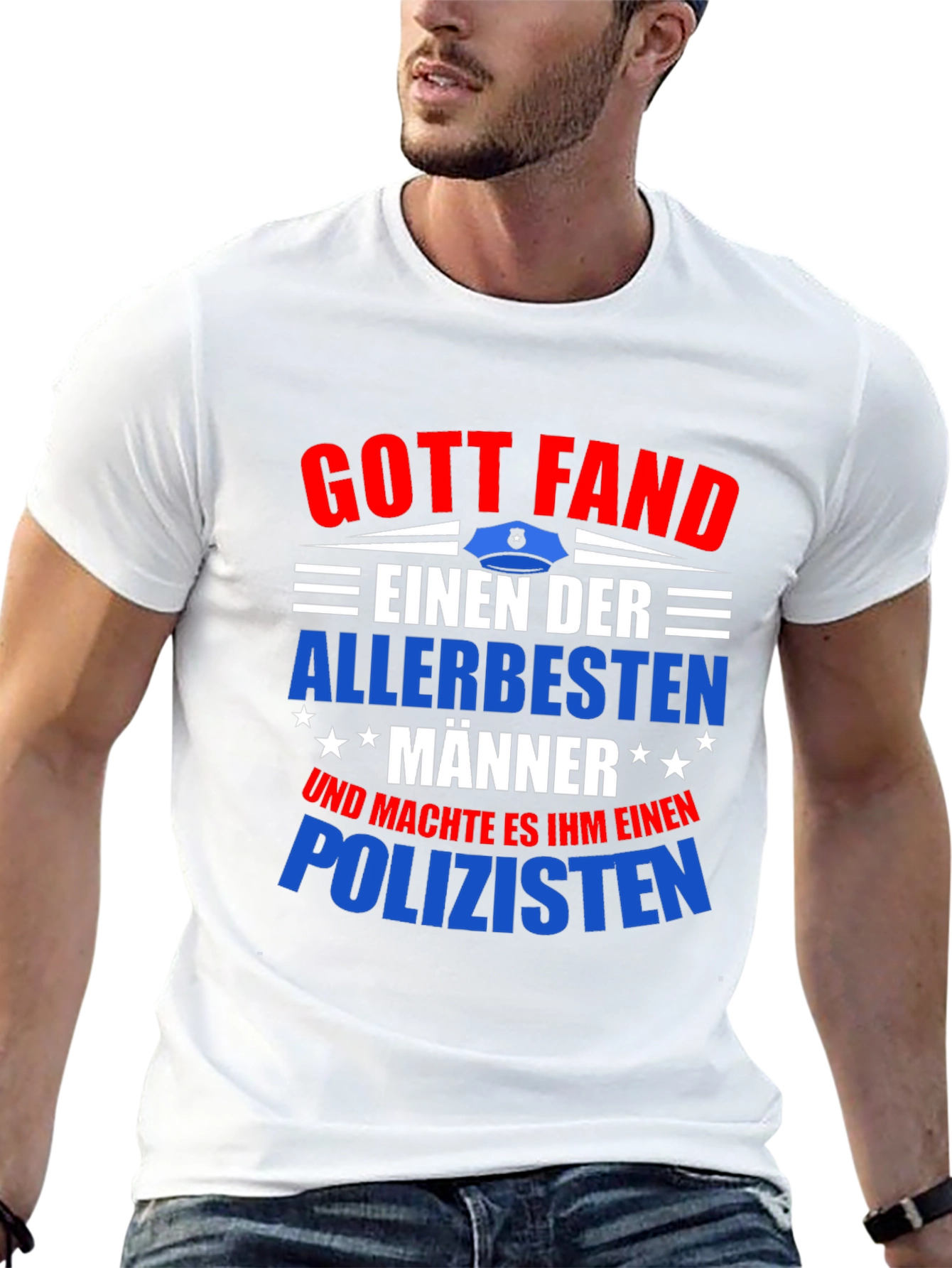 Black Gott Fand Policeman T-Shirt - Best Man view 13