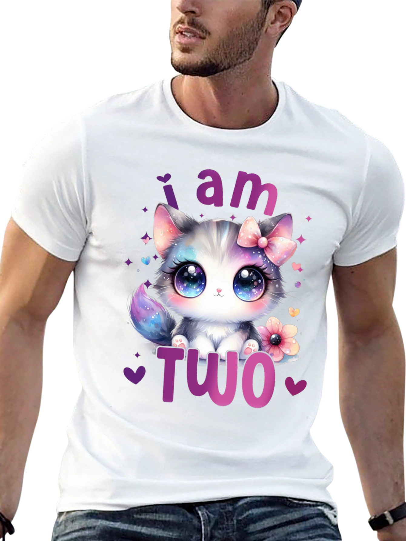 I am Two Cute Kitten Birthday T-Shirt - 13
