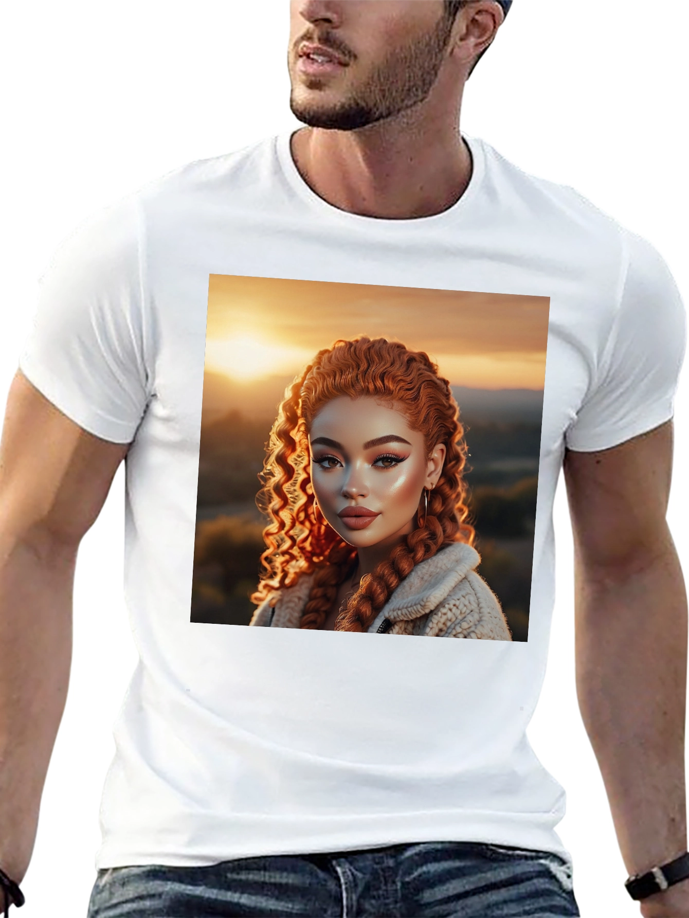 Black Graphic Tee - Red Haired Beauty view 13