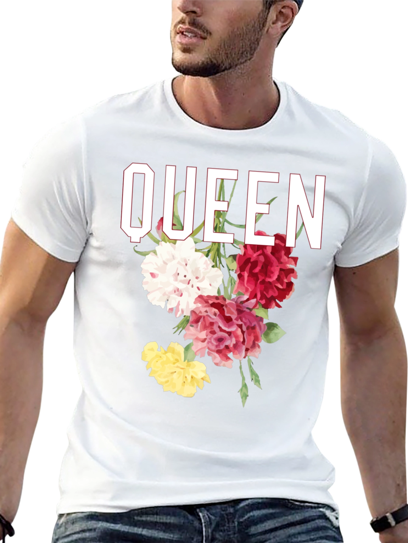 Black Queen Floral Graphic T-Shirt view 13