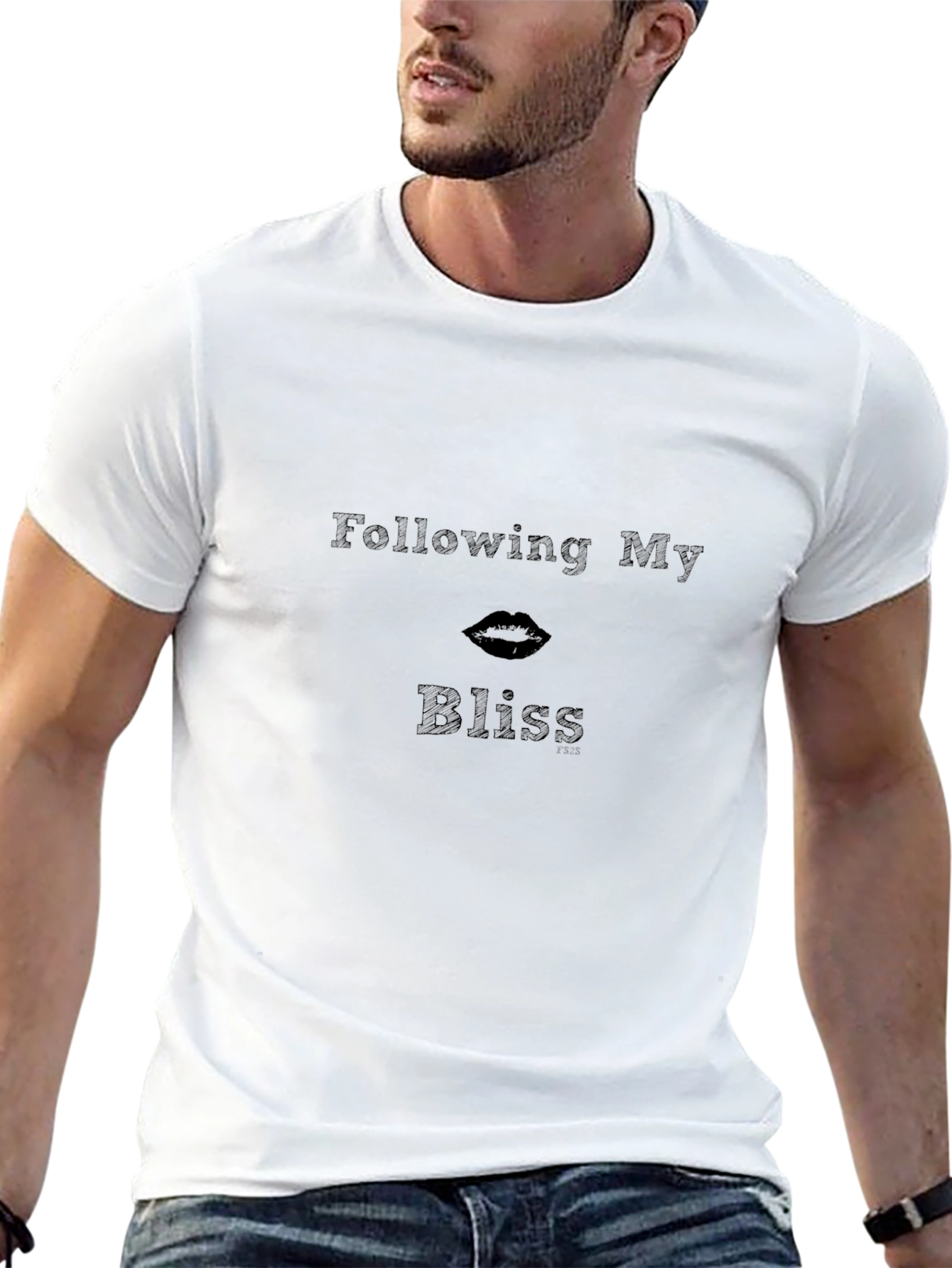 Black Following My Bliss Graphic T-Shirt - Black view 13