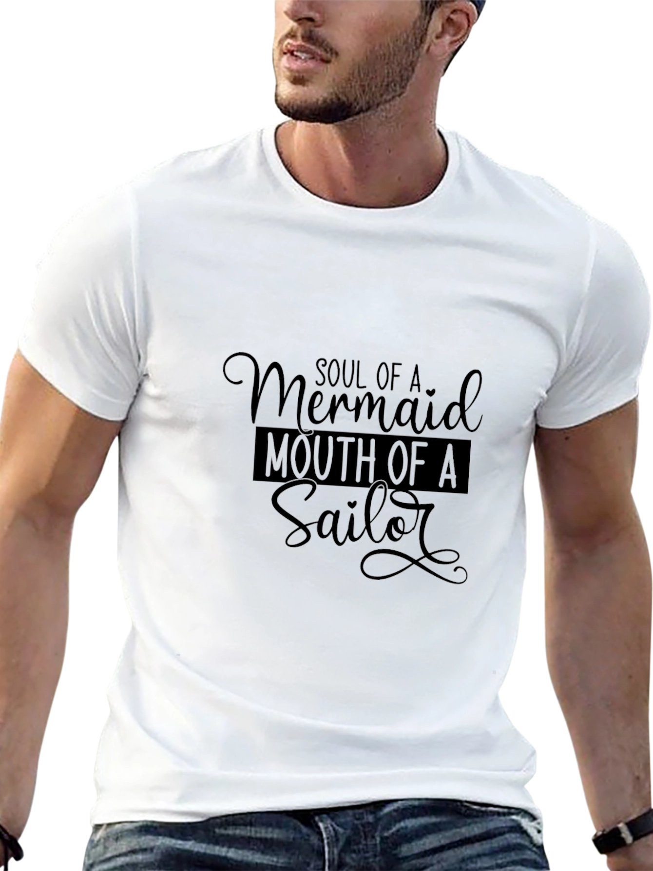 Black Soul of a Mermaid Graphic Tee view 13