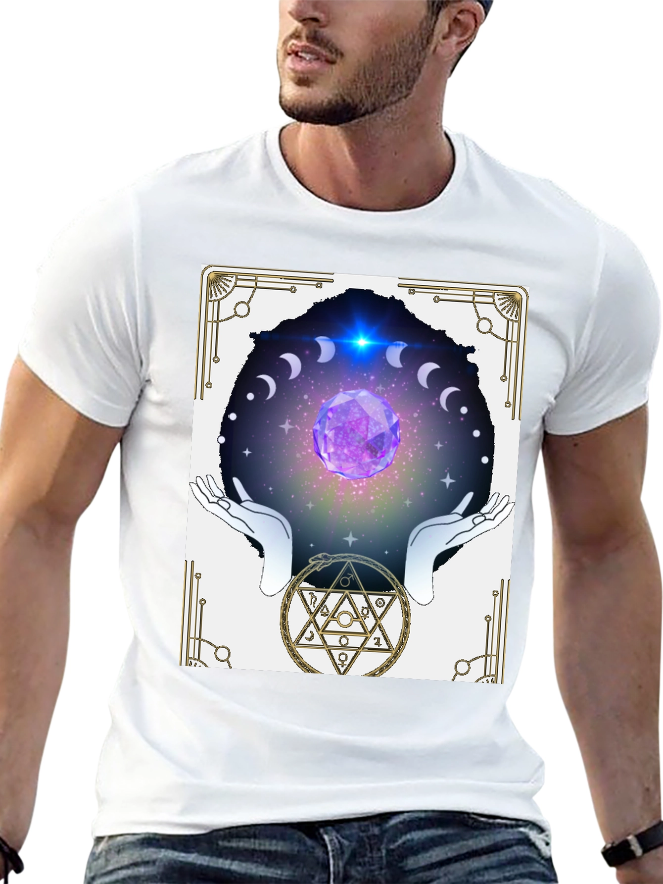Black Mystic Crystal Ball Graphic Tee view 13