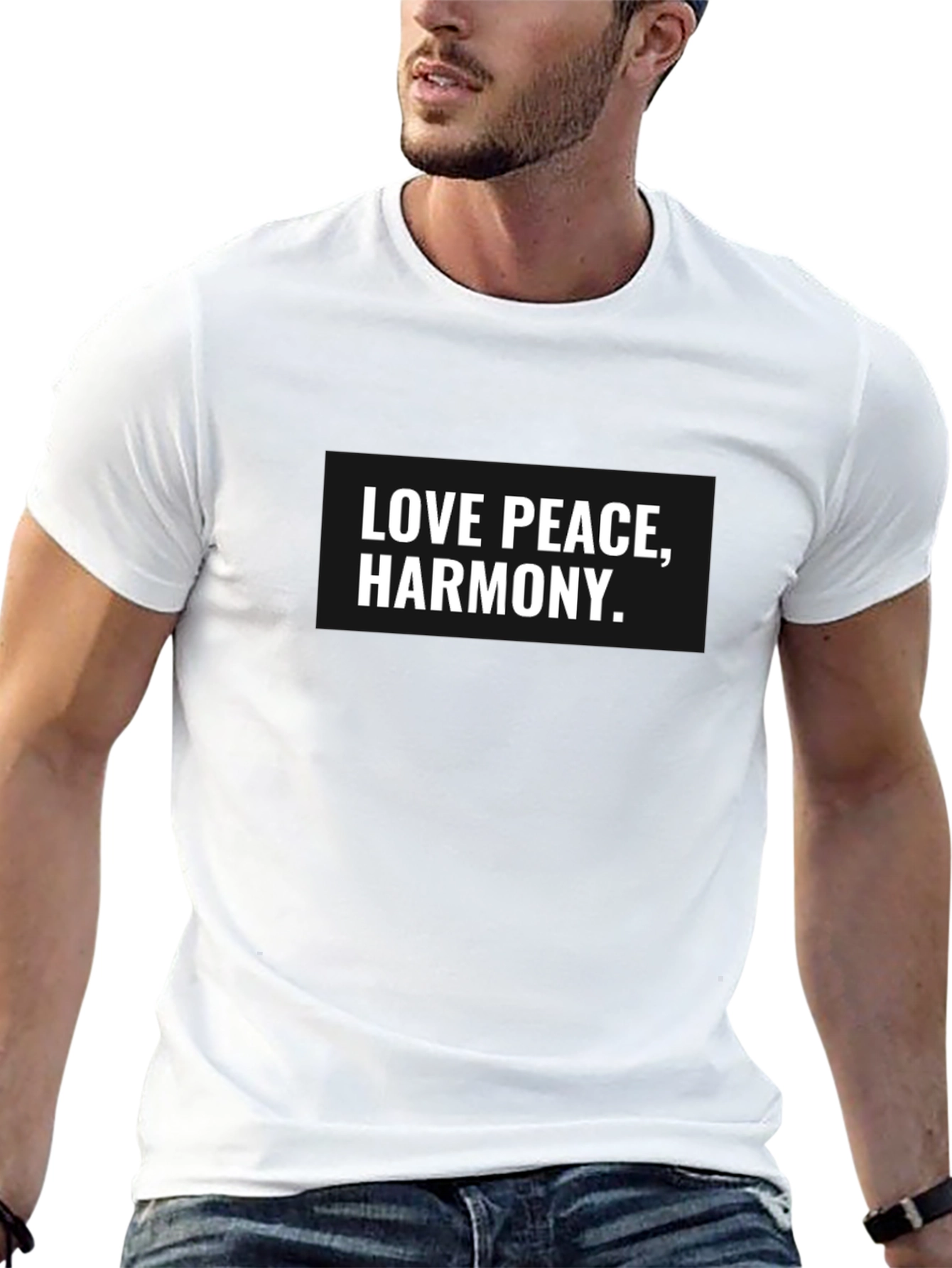 Black Love Peace Harmony Graphic T-Shirt view 13