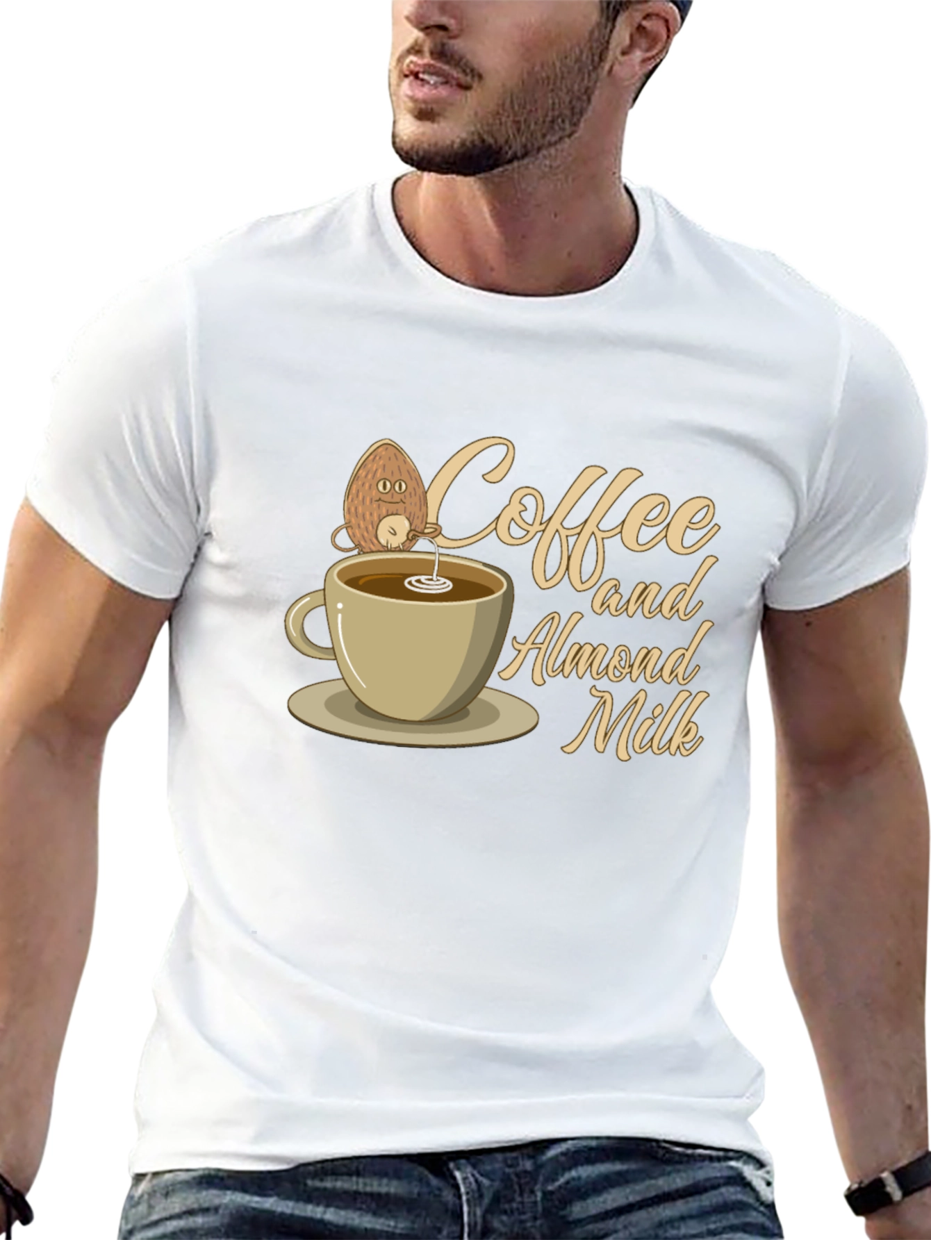 Coffee & Almond Milk Graphic T-Shirt - 13