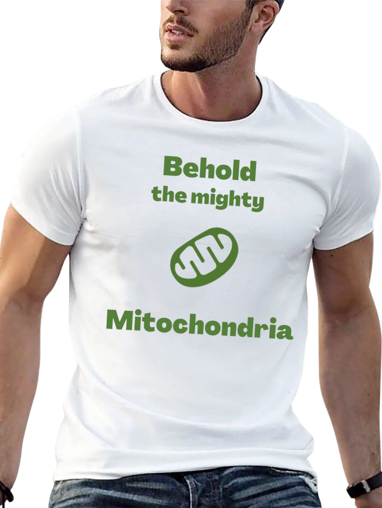 Black Mitochondria Mighty Funny Science T-Shirt view 13