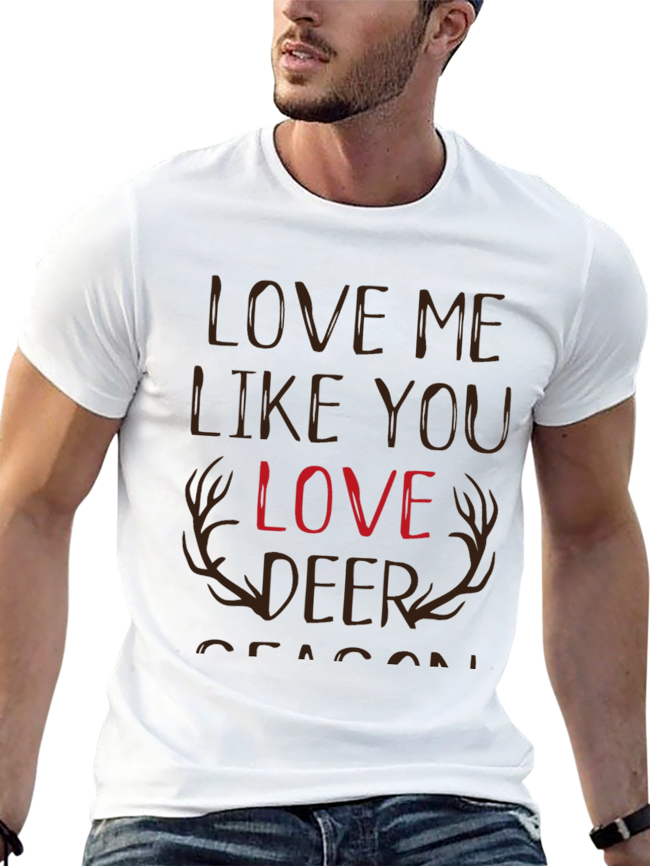 Black Love Me Like You Love Deer Season T-Shirt view 13