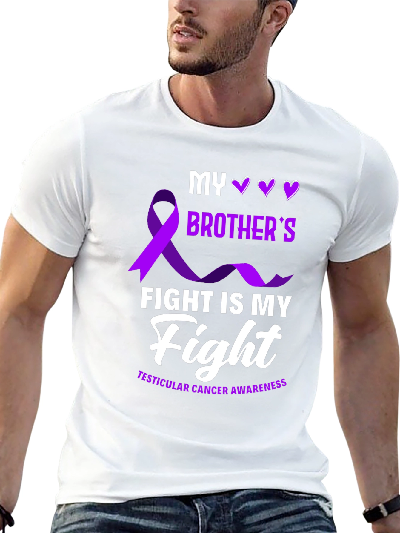 Testicular Cancer Awareness T-Shirt - My Brother's Fight - 13