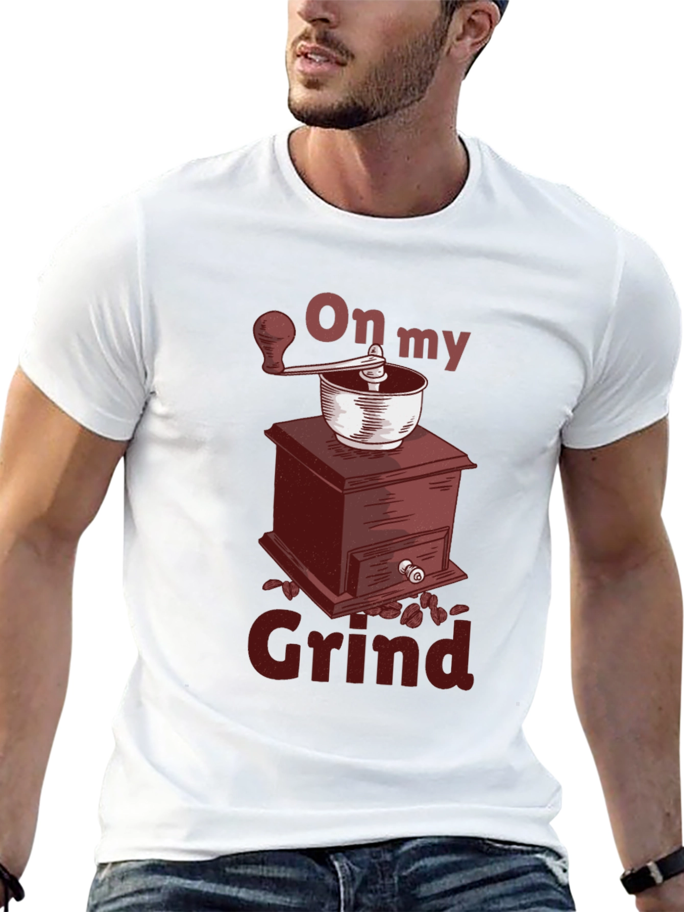 Black On My Grind Coffee Lover Graphic Tee - Unique Gift view 13