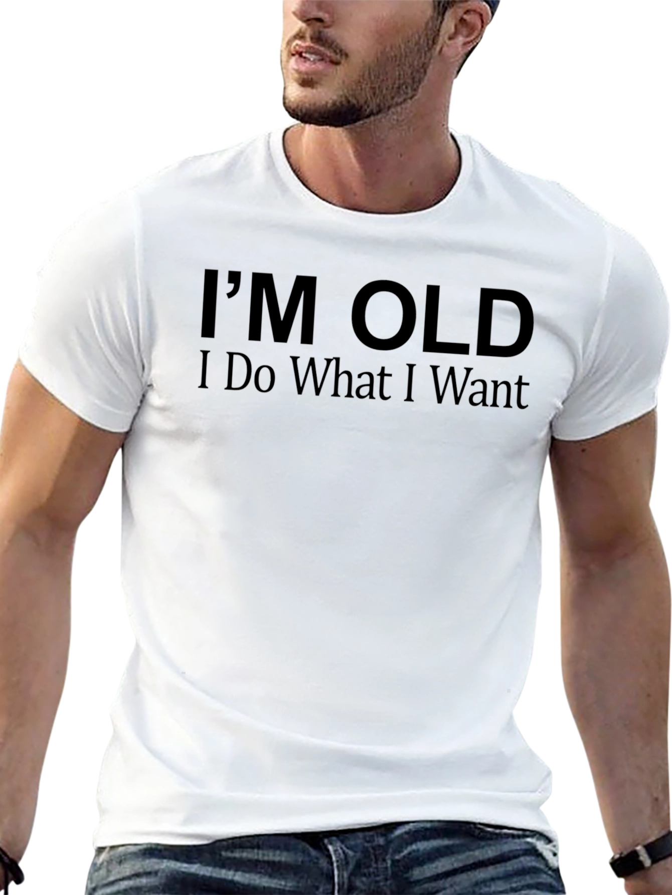 Black I'm Old I Do What I Want T-Shirt view 13