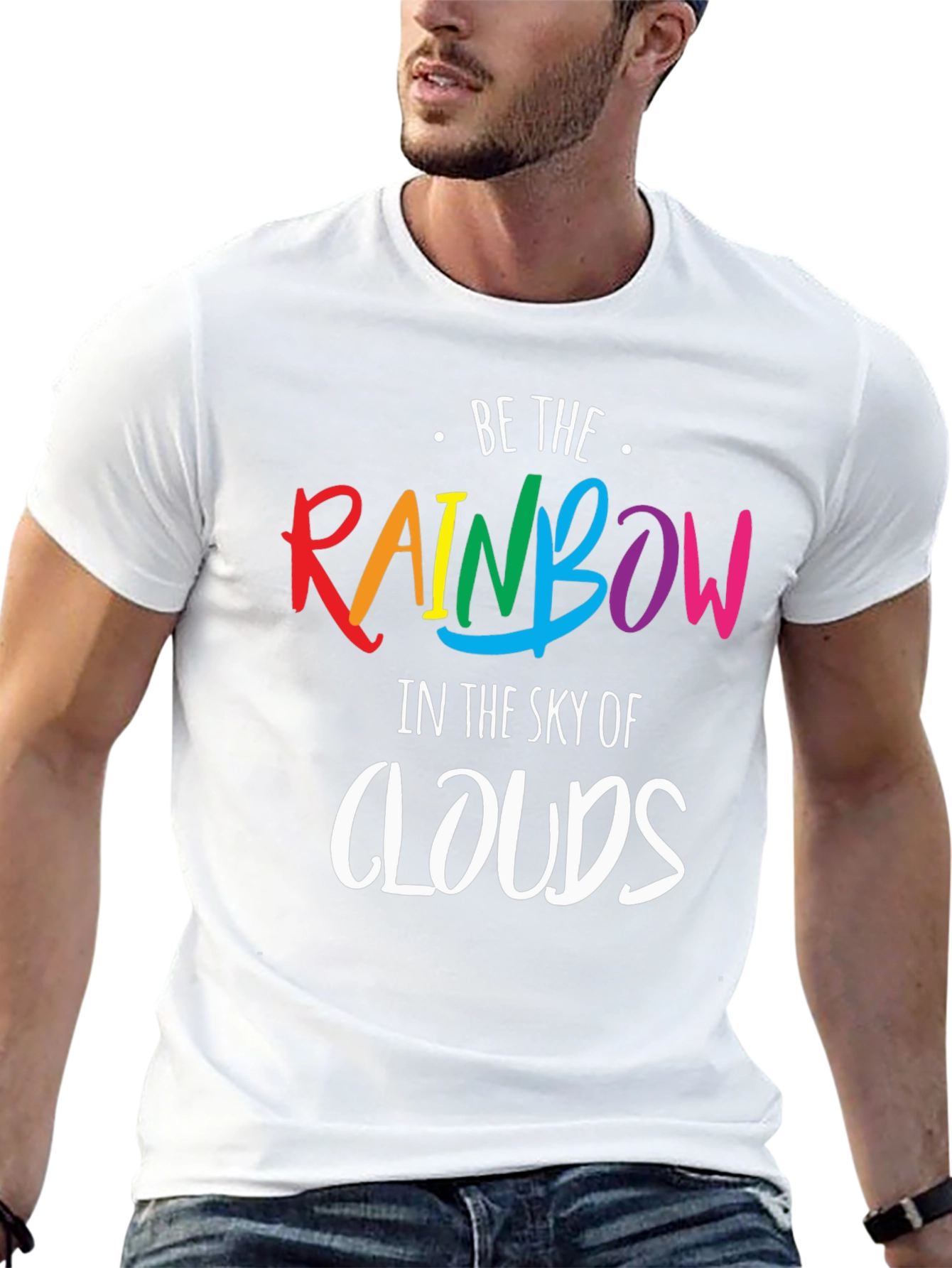 Black Be The Rainbow T-Shirt - Inspirational Pride Tee view 13