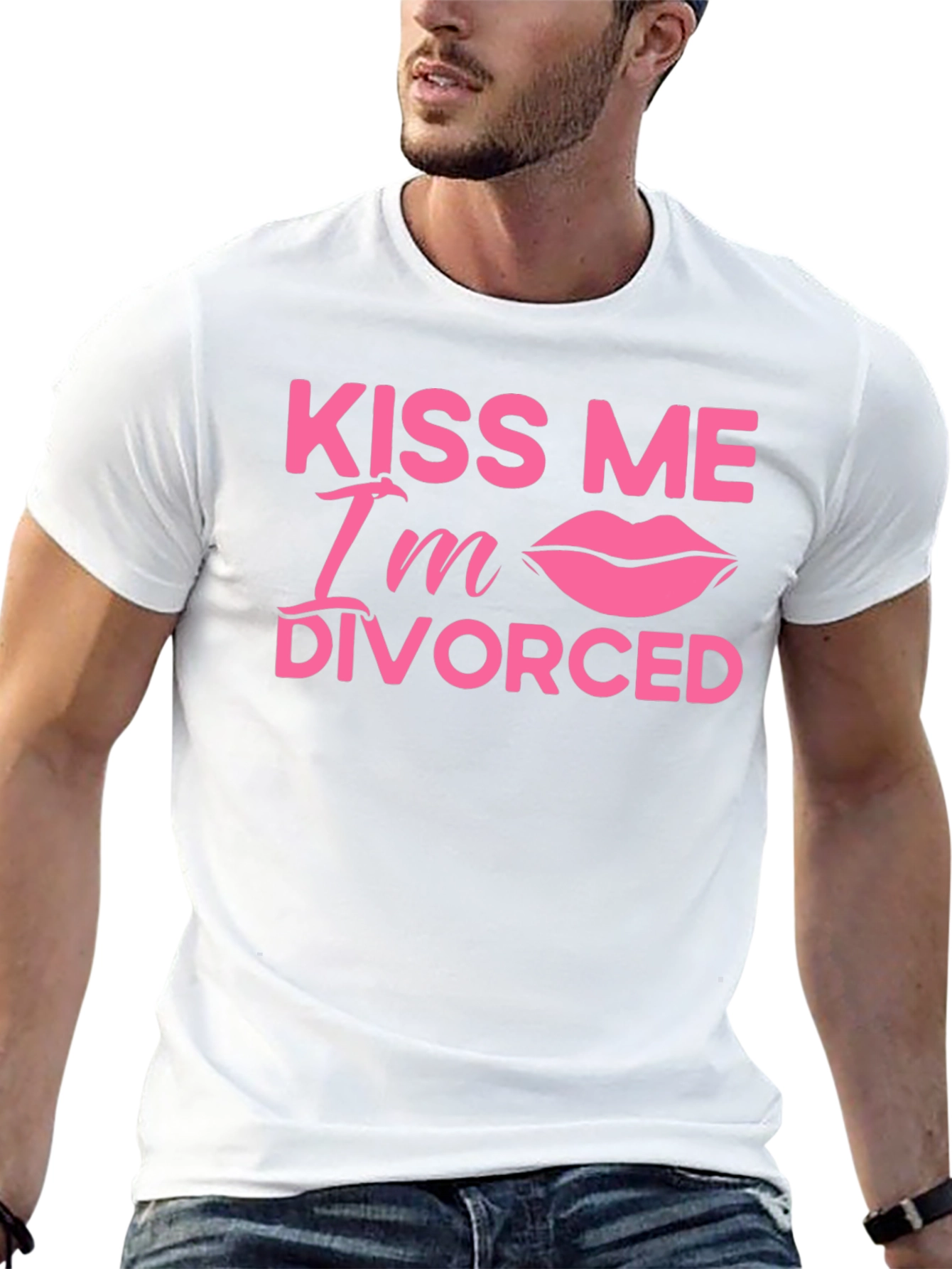 Black Kiss Me I'm Divorced T-Shirt view 13