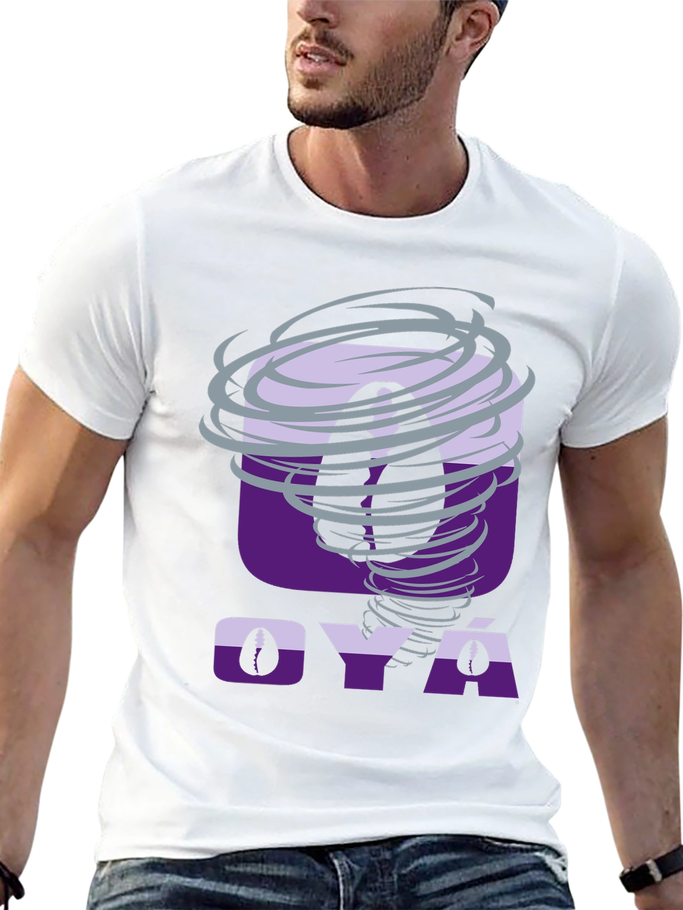 Black Oya Tornado T-Shirt - Unique Graphic Tee view 13