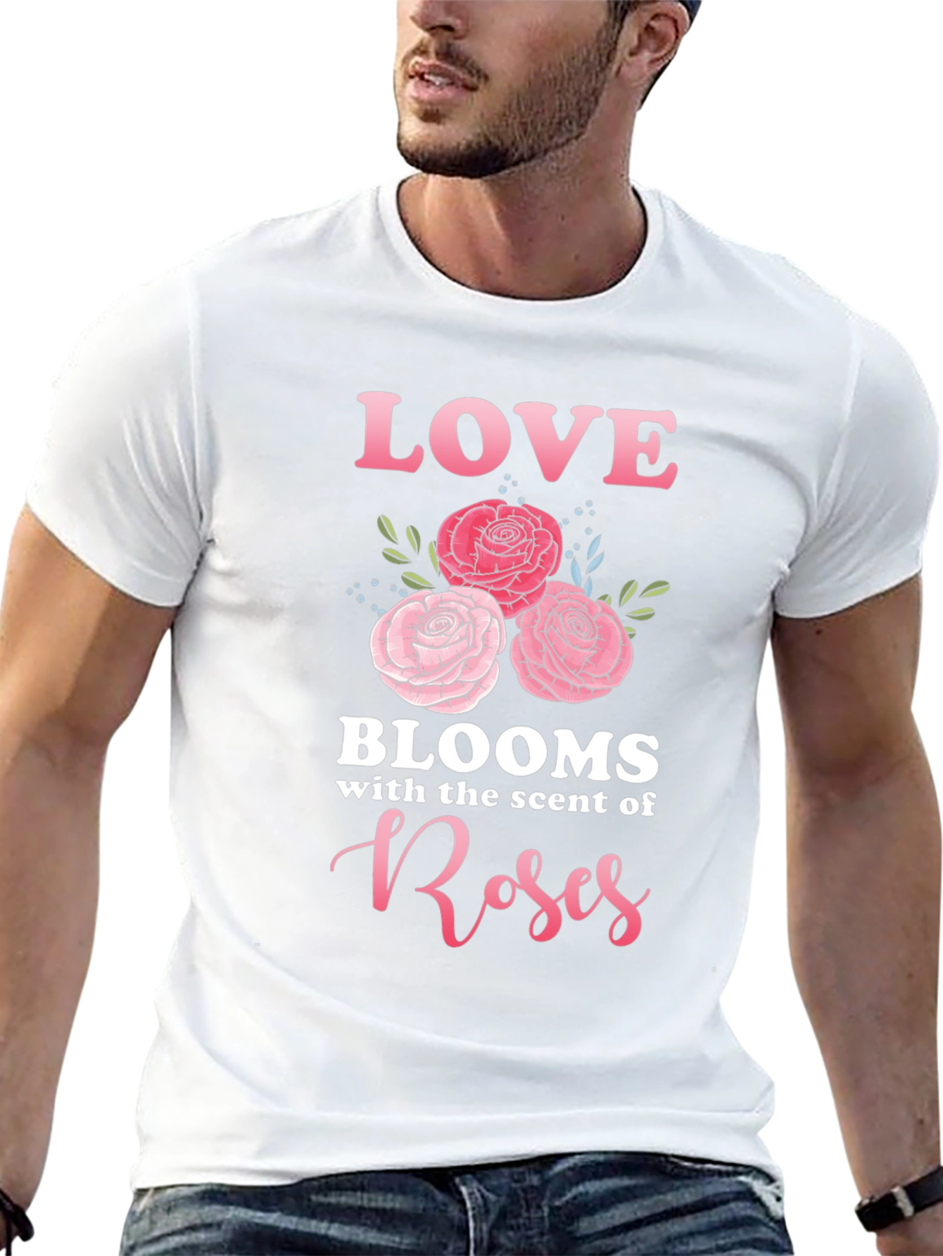 Black Love Blooms Roses T-Shirt view 13