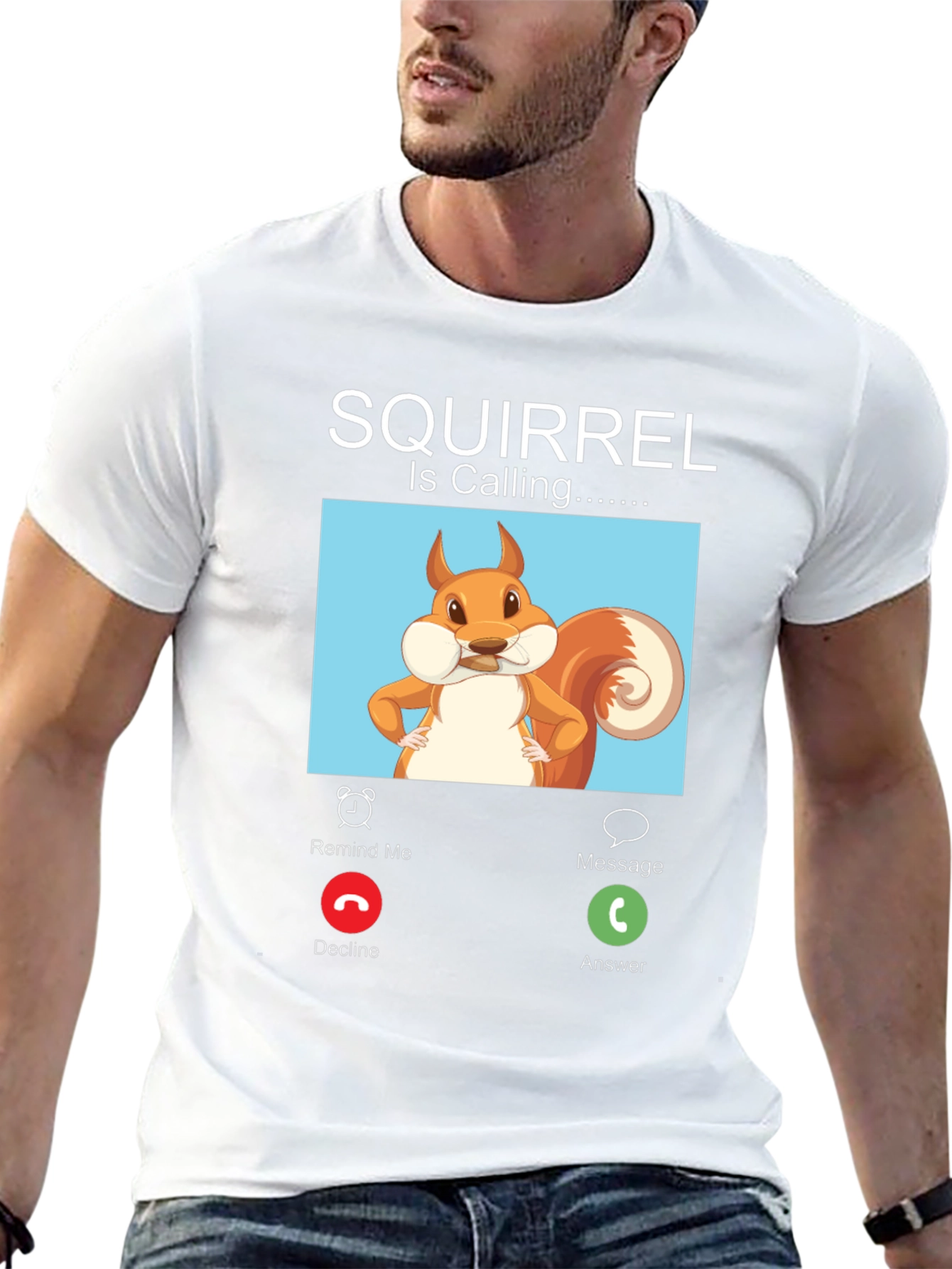 Black Squirrel is Calling T-Shirt - Answer the Call of the Wild! view 13