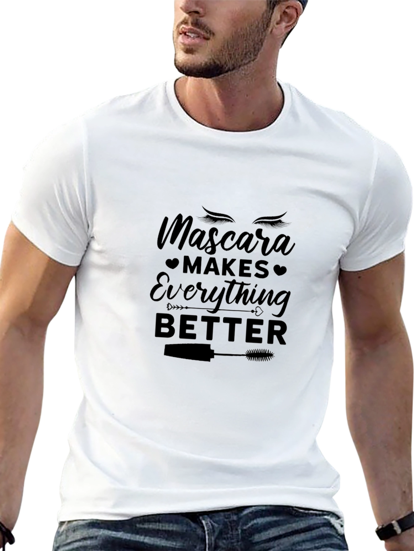 Black Mascara Makes Everything Better T-Shirt - Unisex view 13