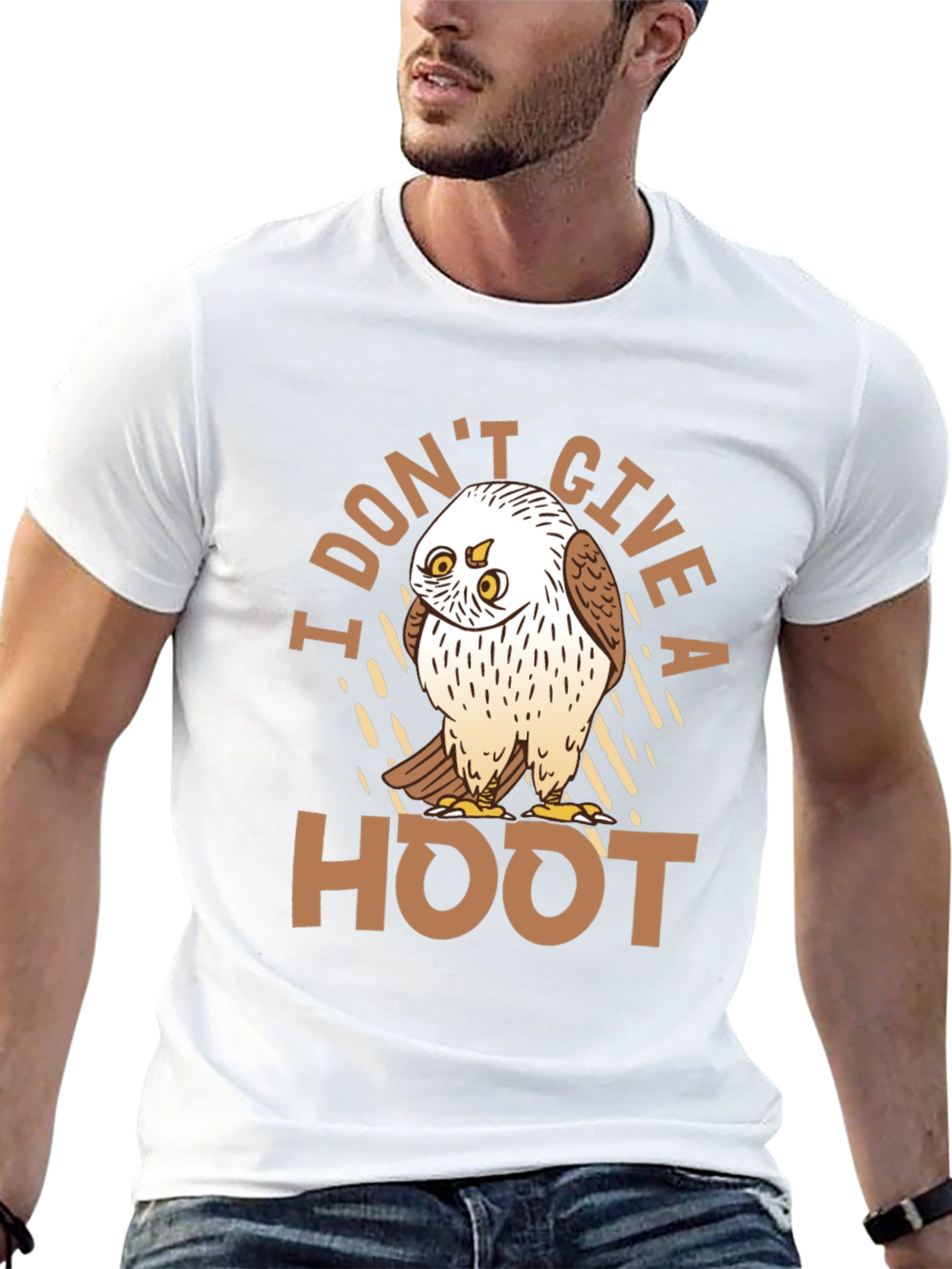 Black I Don't Give a Hoot Owl T-Shirt view 13