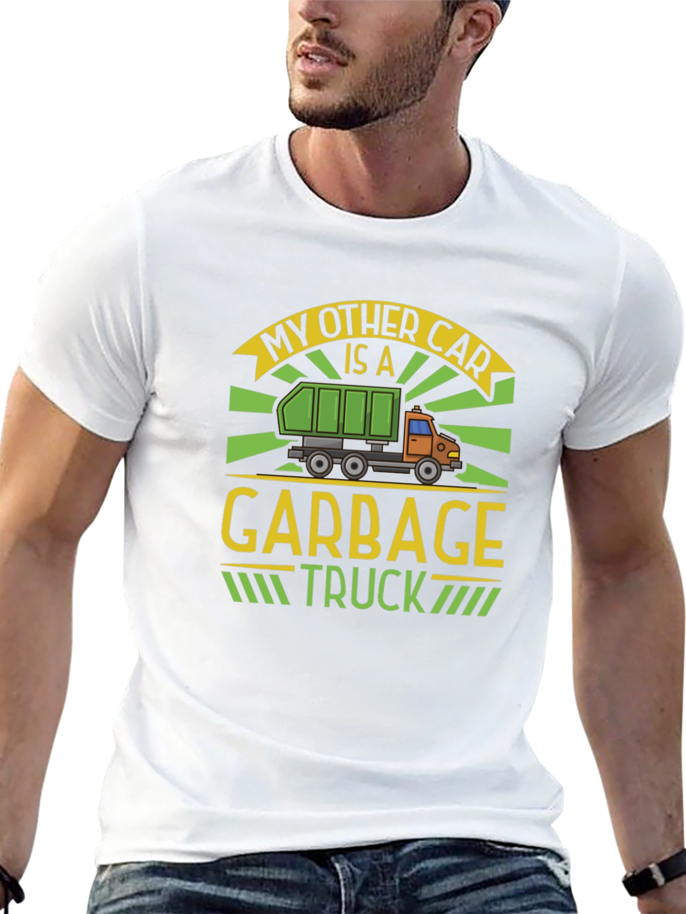 Black My Other Car is a Garbage Truck T-Shirt view 13