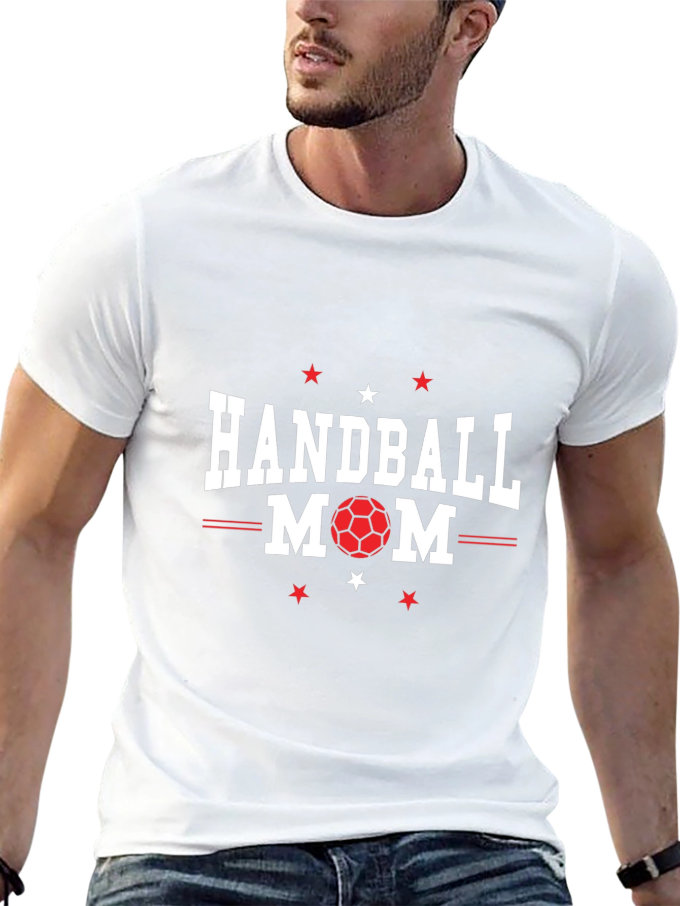 Black Handball Mom Graphic T-Shirt view 13