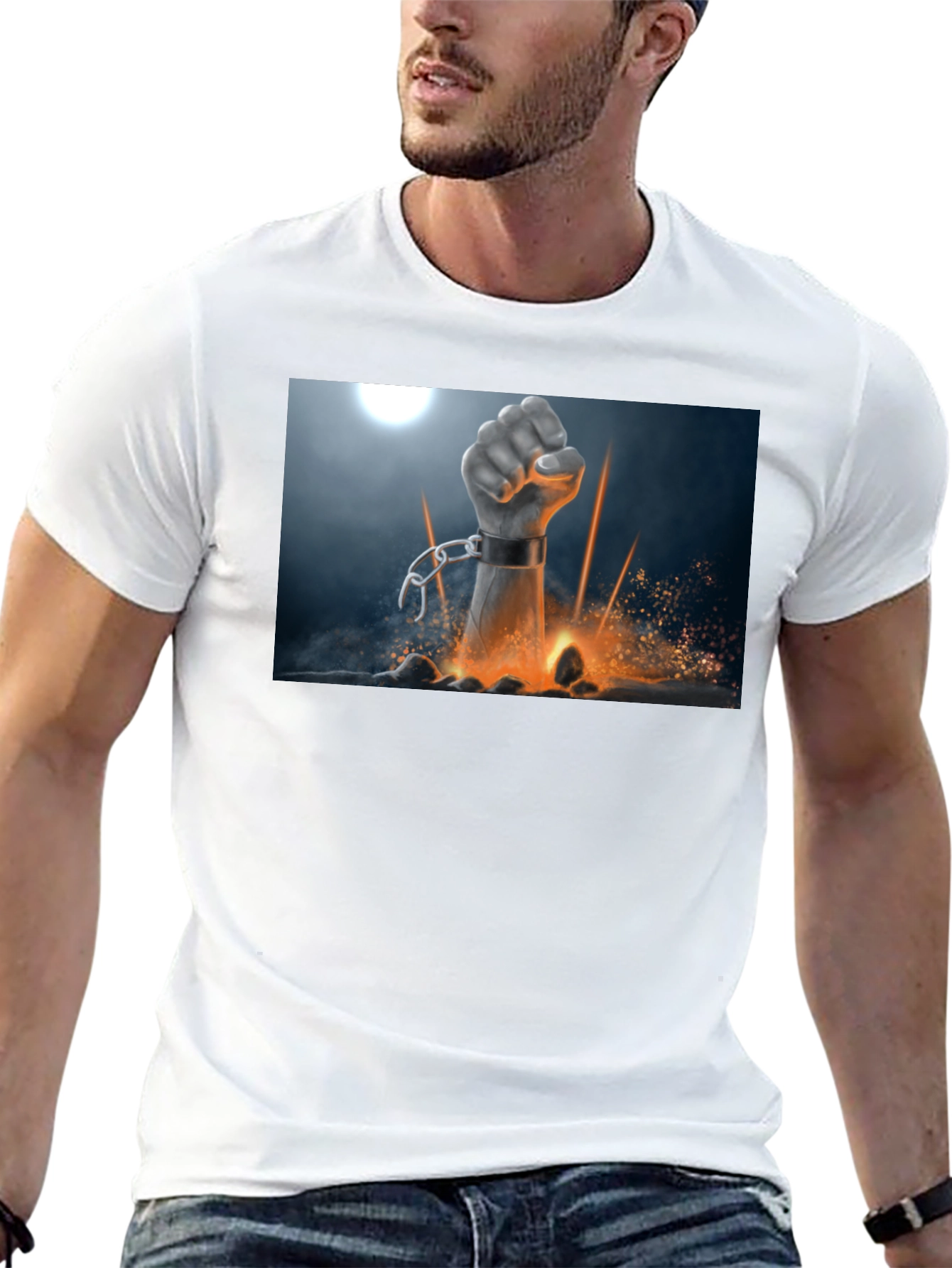 Black Freedom Fist Graphic Tee - Unleashed Power view 13