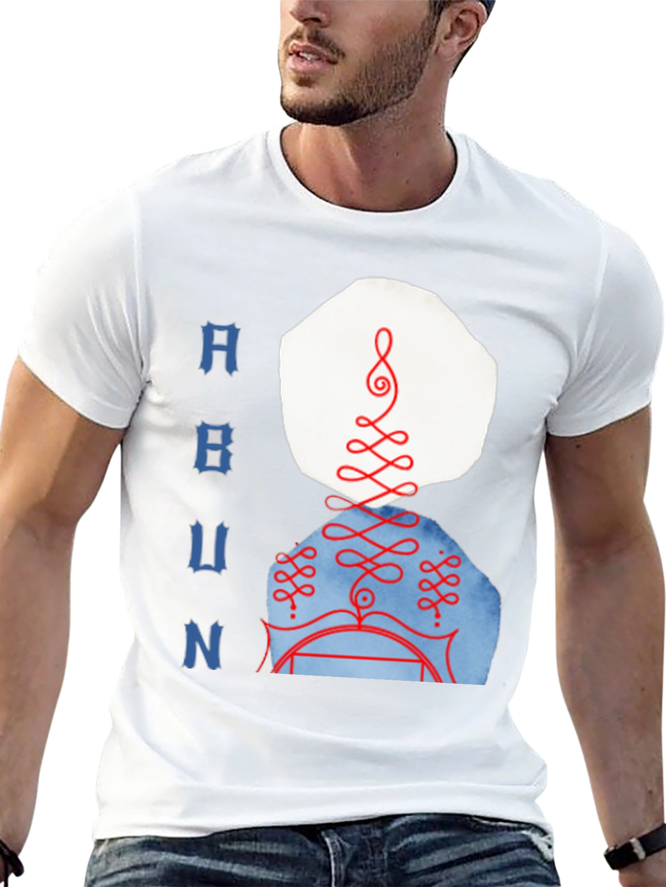 Black Abstract Graphic Print T-Shirt view 13