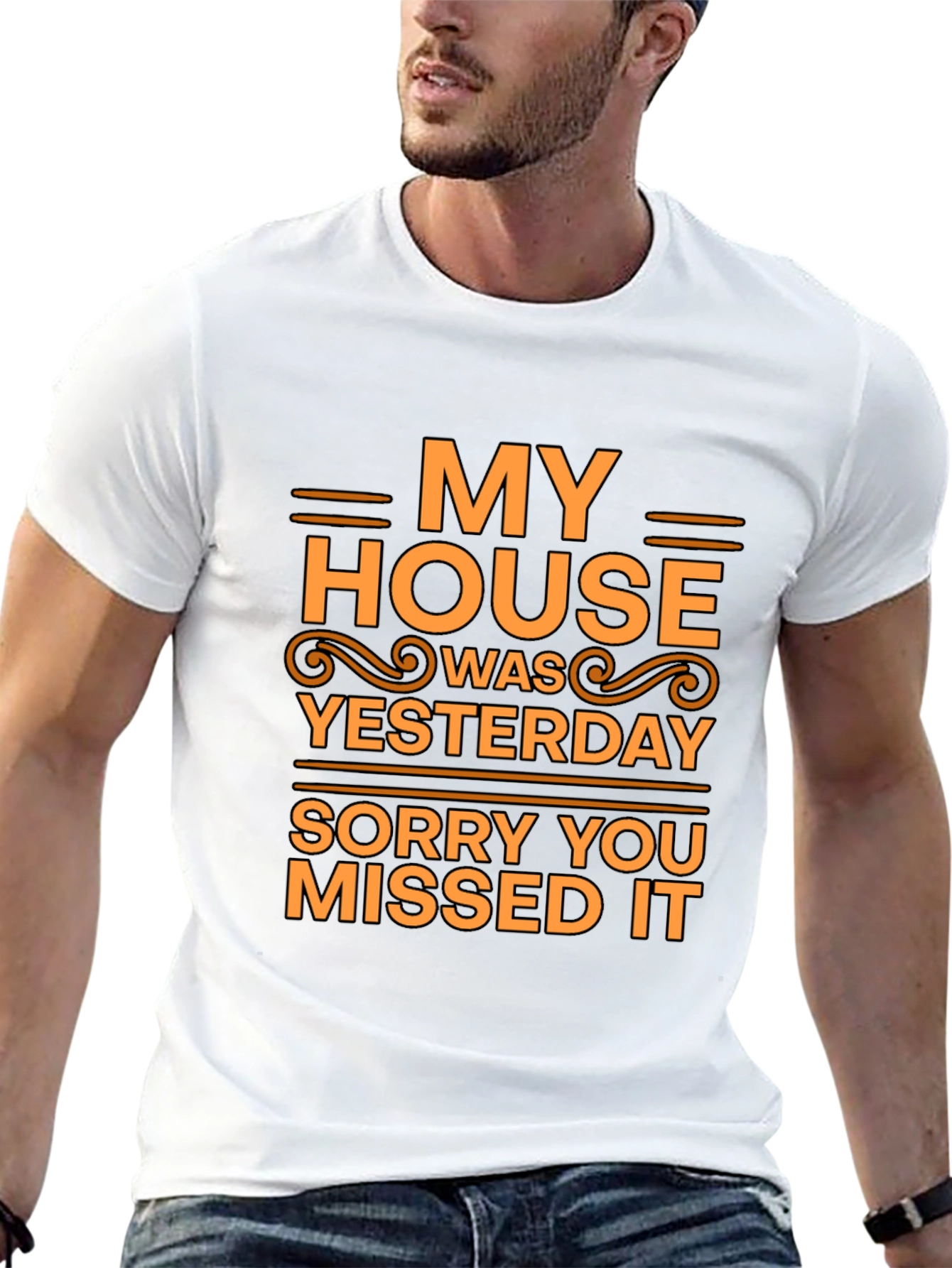 Black Humorous 'My House' T-Shirt view 13