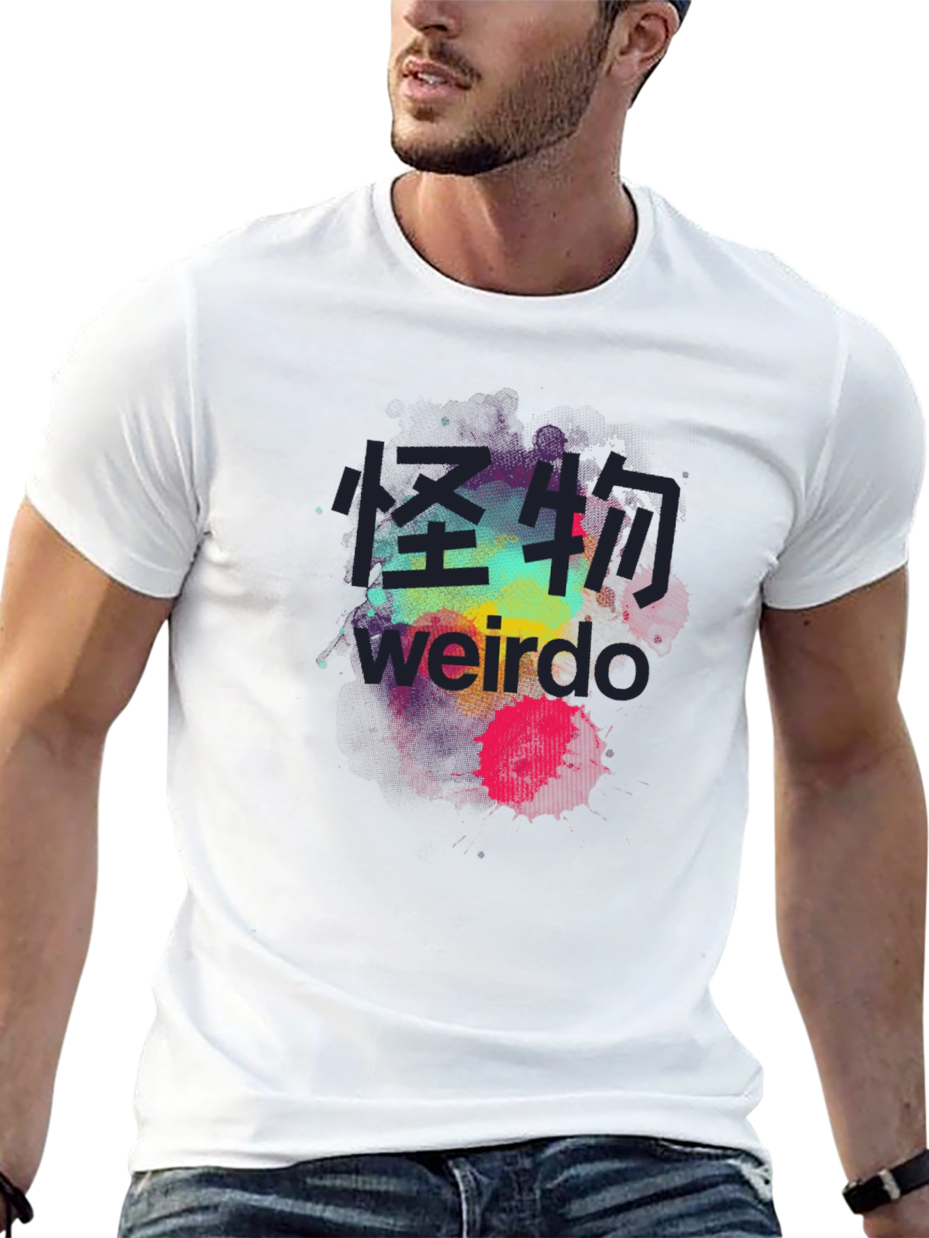 Black Weirdo Graphic T-Shirt - Street Style Tee view 13