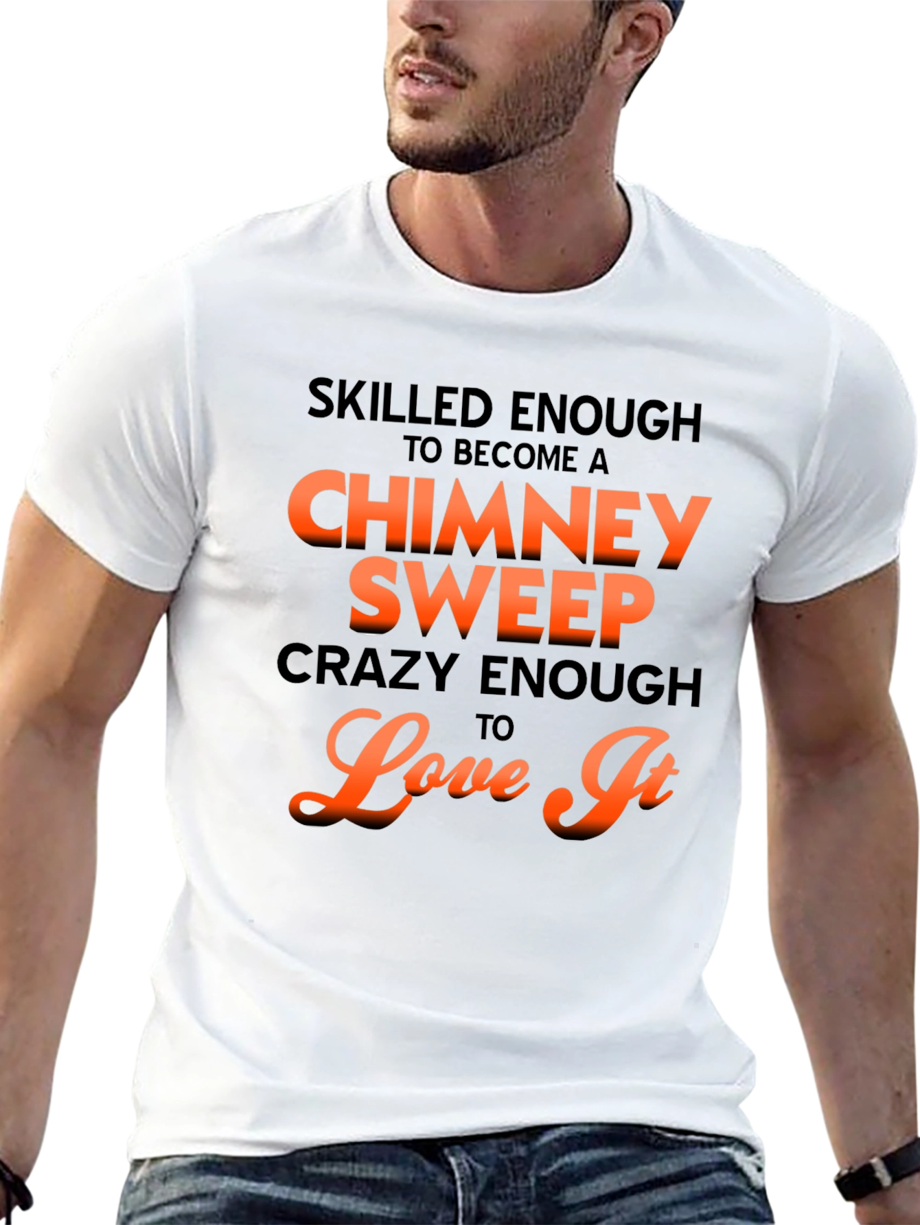 Black Skilled Chimney Sweep Graphic Tee view 13