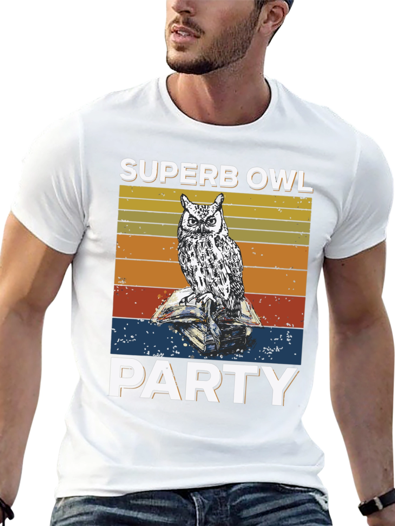 Black Superb Owl Party T-Shirt view 13
