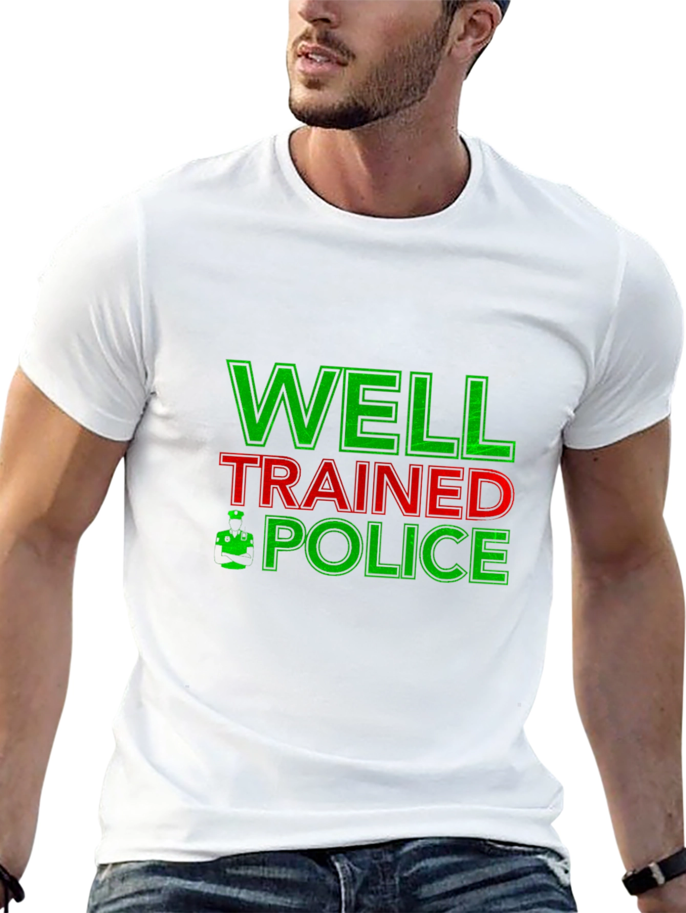 Black Well Trained Police Graphic T-Shirt view 13