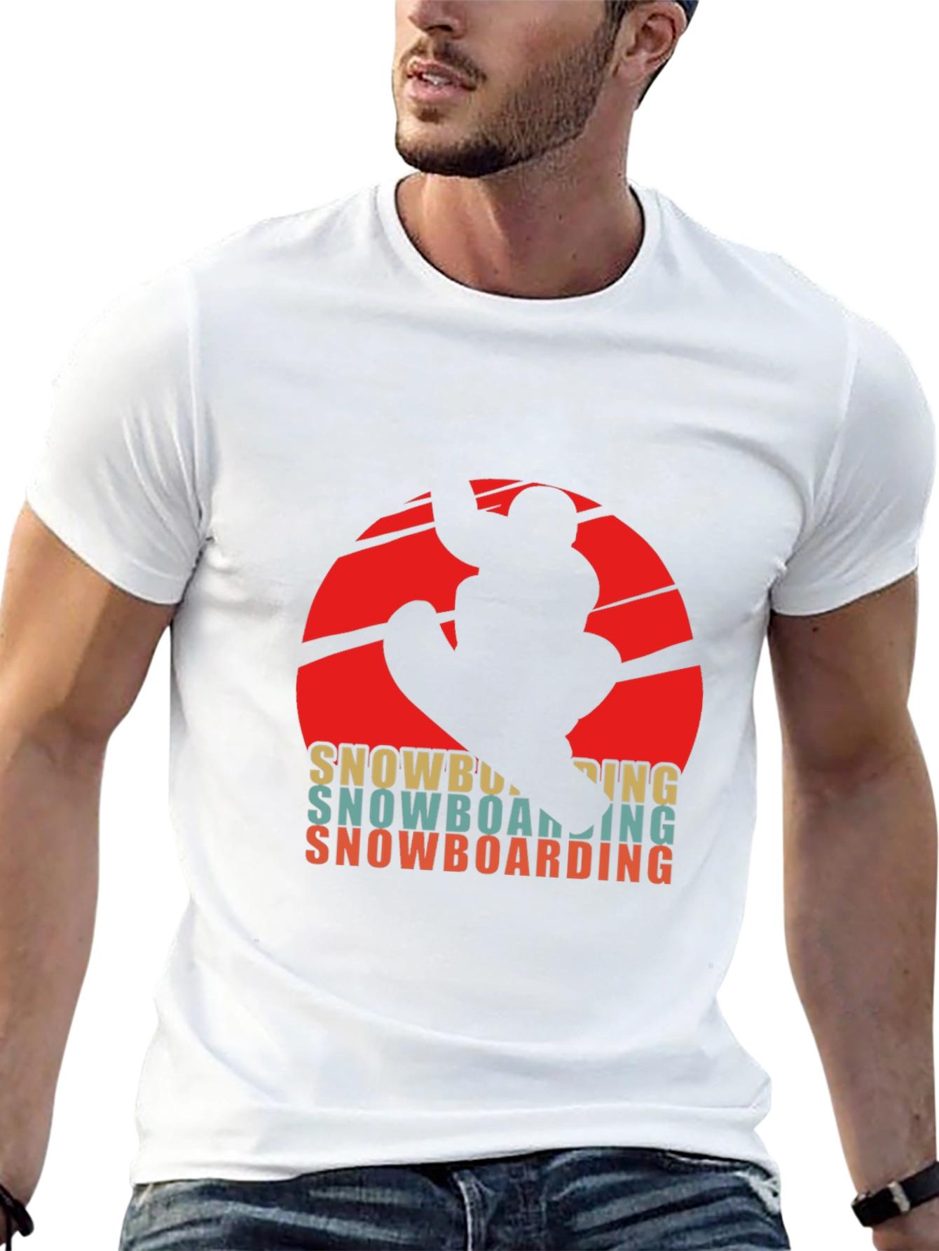 Black Retro Snowboarding T-Shirt - Winter Sports Graphic Tee view 13