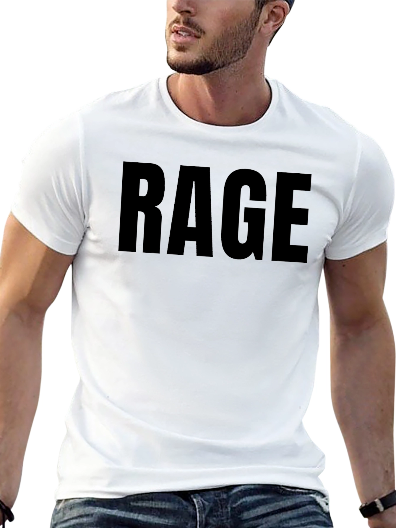 Black Rage Graphic Tee - Bold Statement Shirt view 13