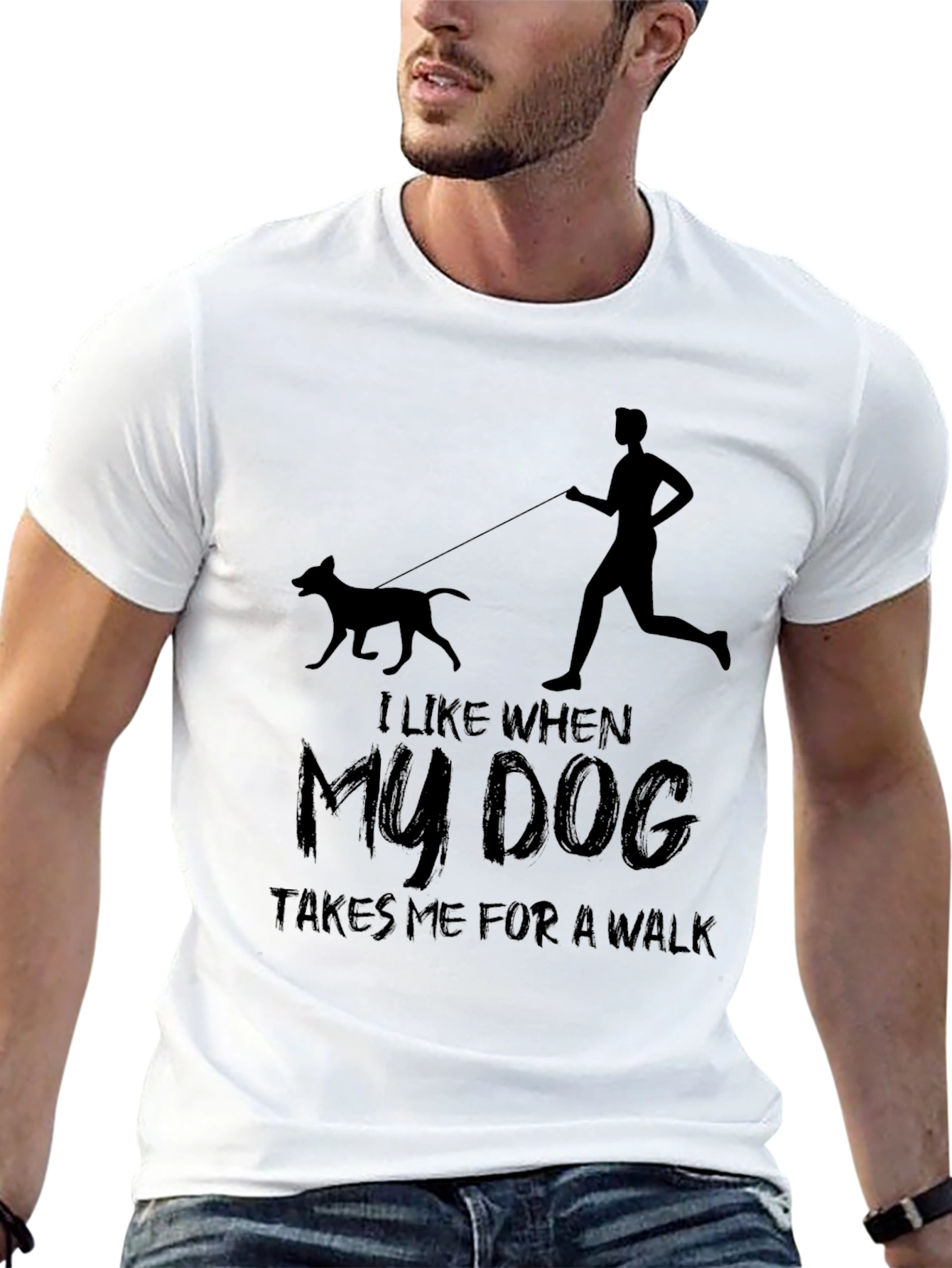 Black Dog Walk T-Shirt - Men's Graphic Tee view 13