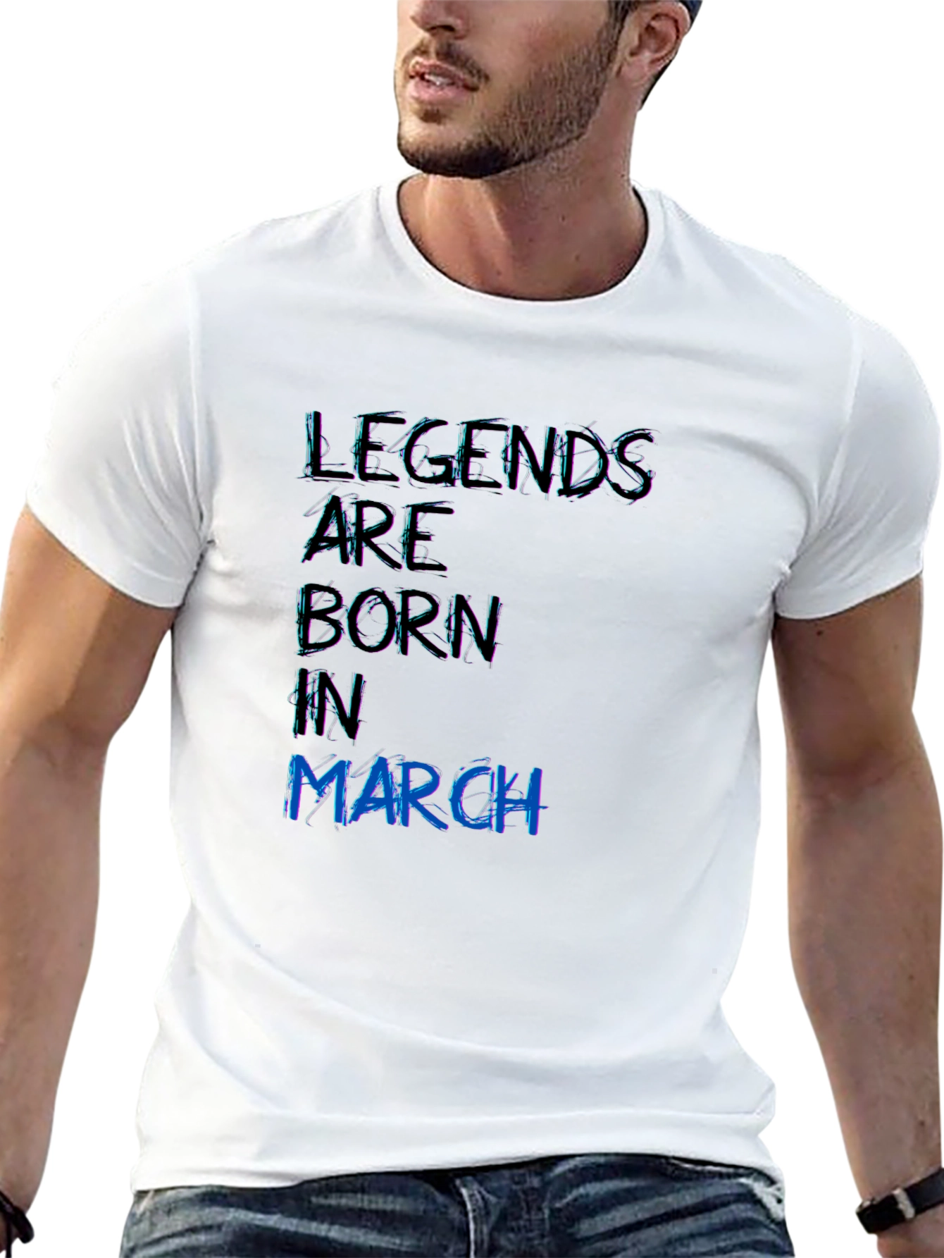 Black Legends are Born in March Black T-Shirt view 13